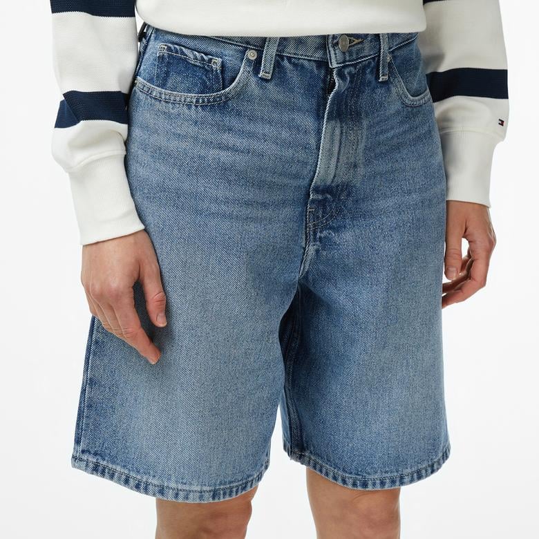 Tommy Hilfiger Denim Lana Bermuda Kadın 5 Cepli Mavi Şort