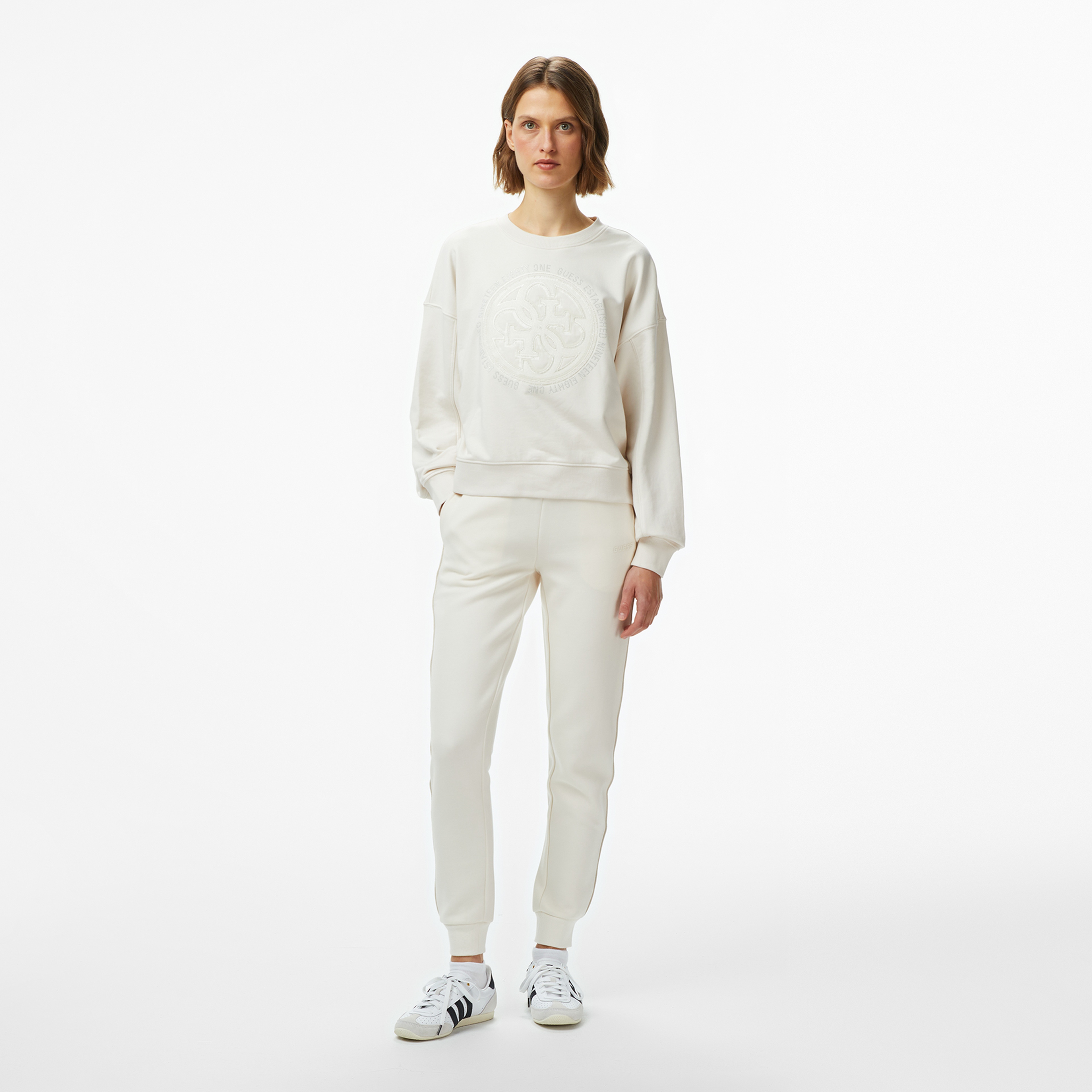 Guess Hotfix Kadın Bej Sweatshirt