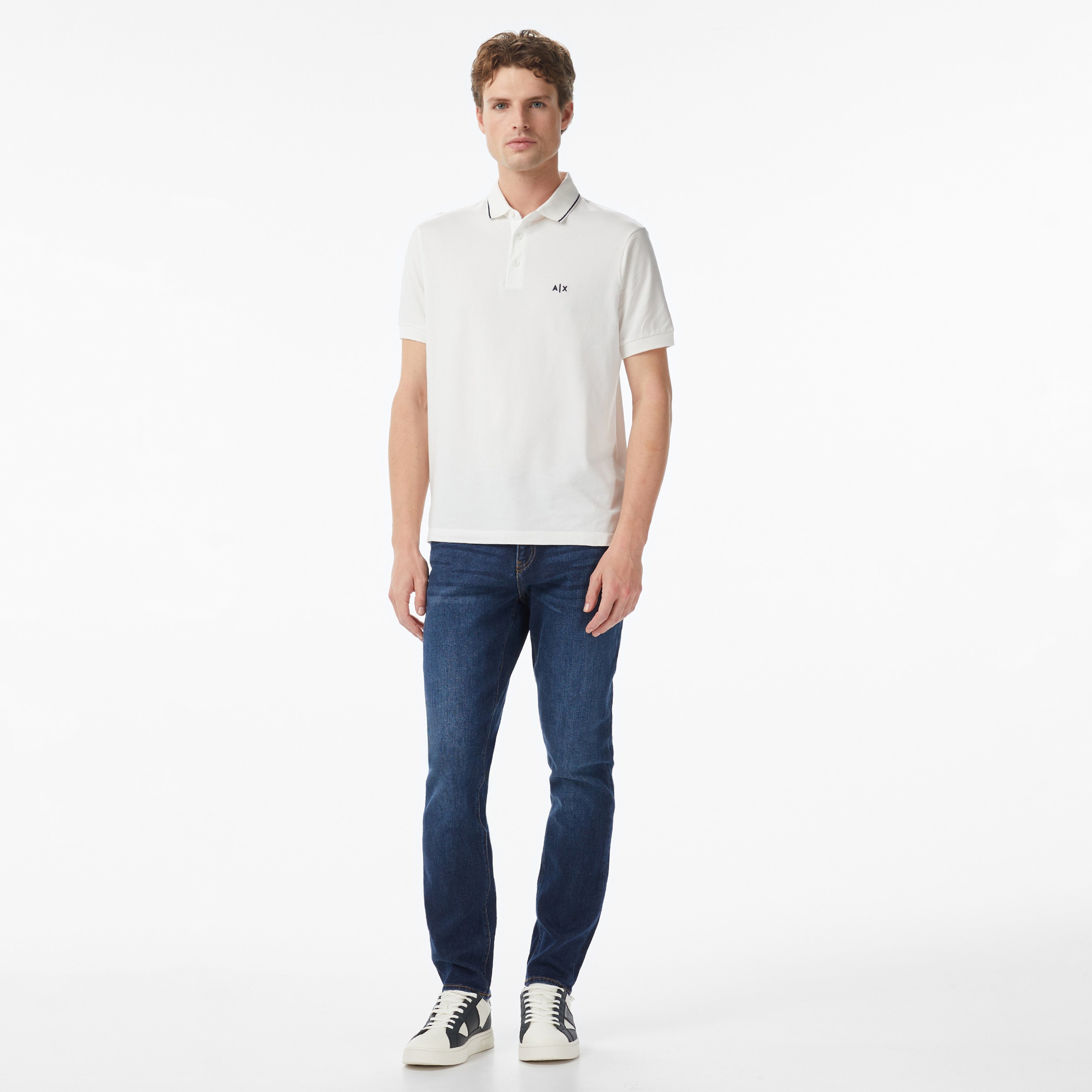 Armani Exchange Erkek Beyaz Polo