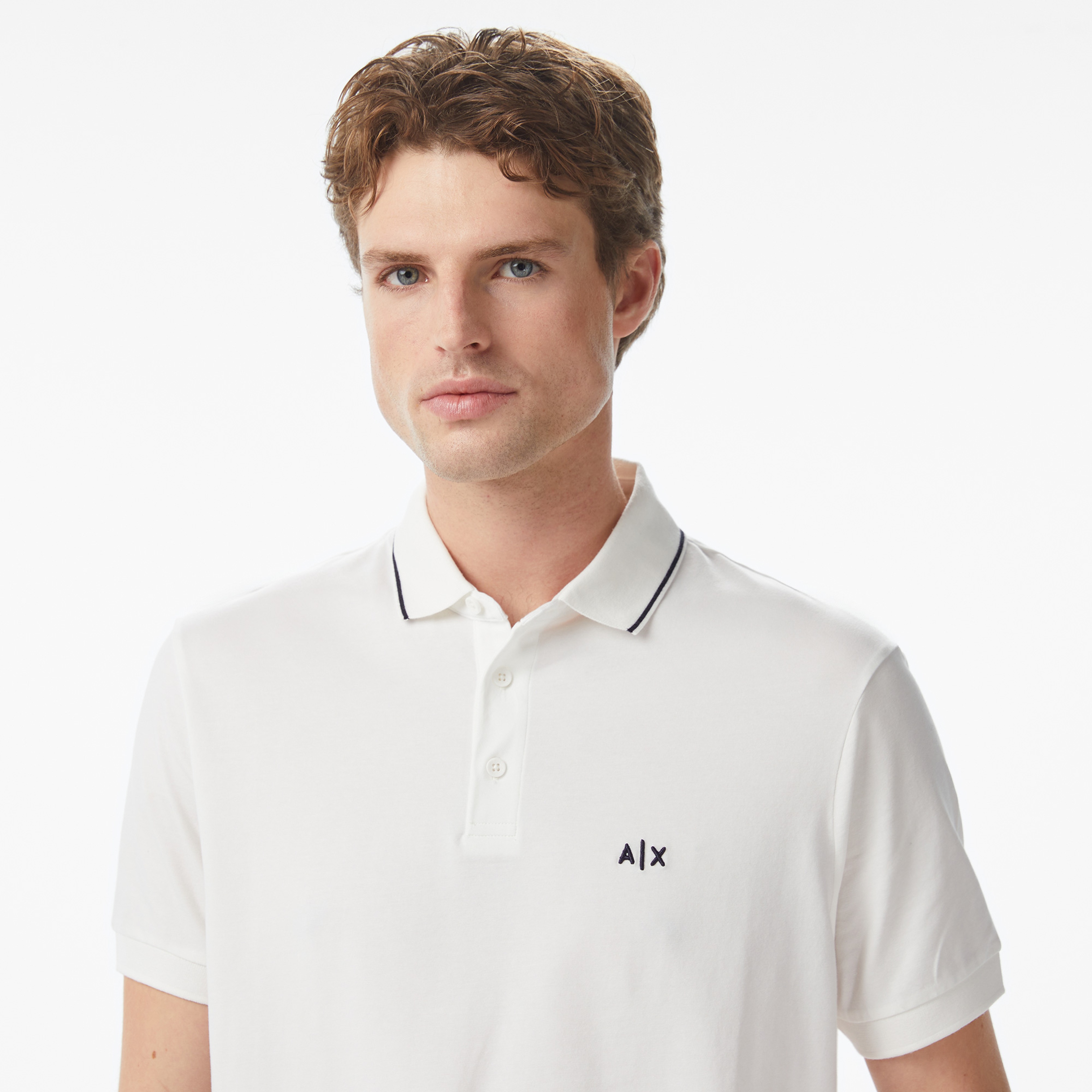 Armani Exchange Erkek Beyaz Polo