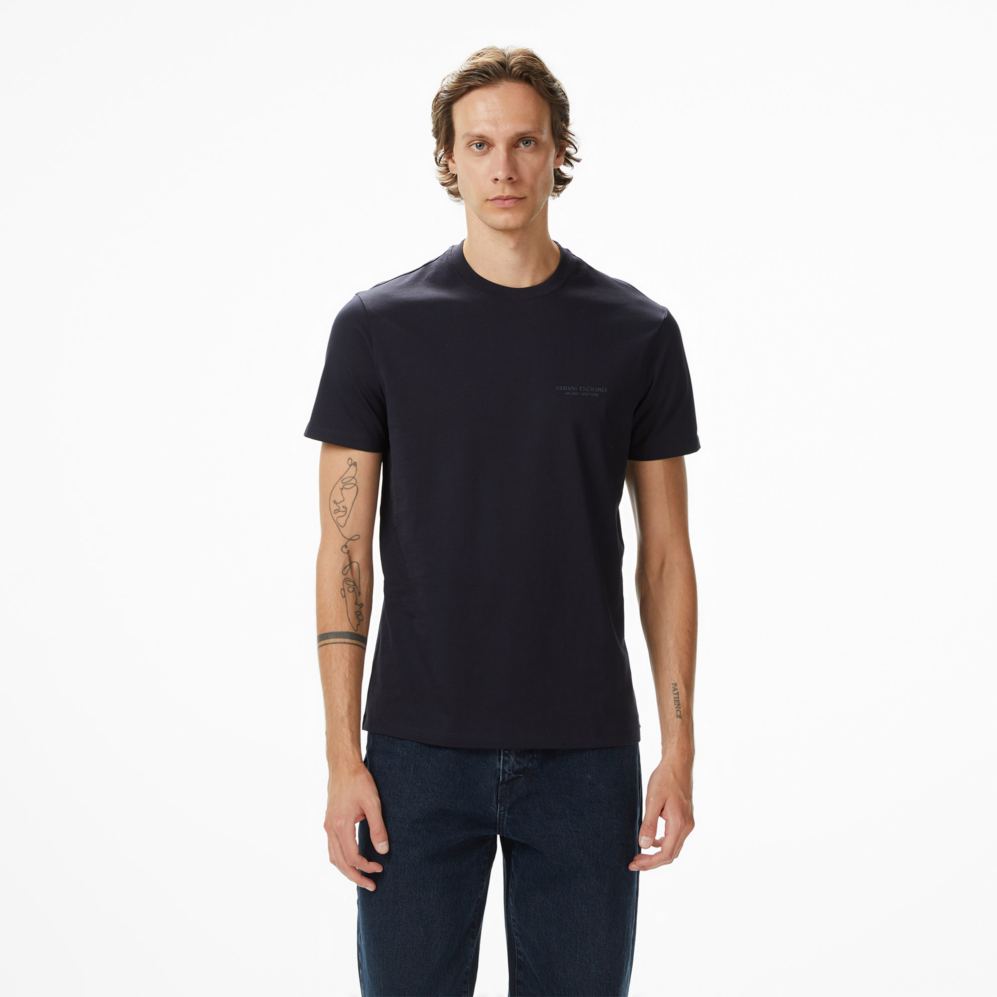 Armani Exchange Erkek Lacivert T-Shirt