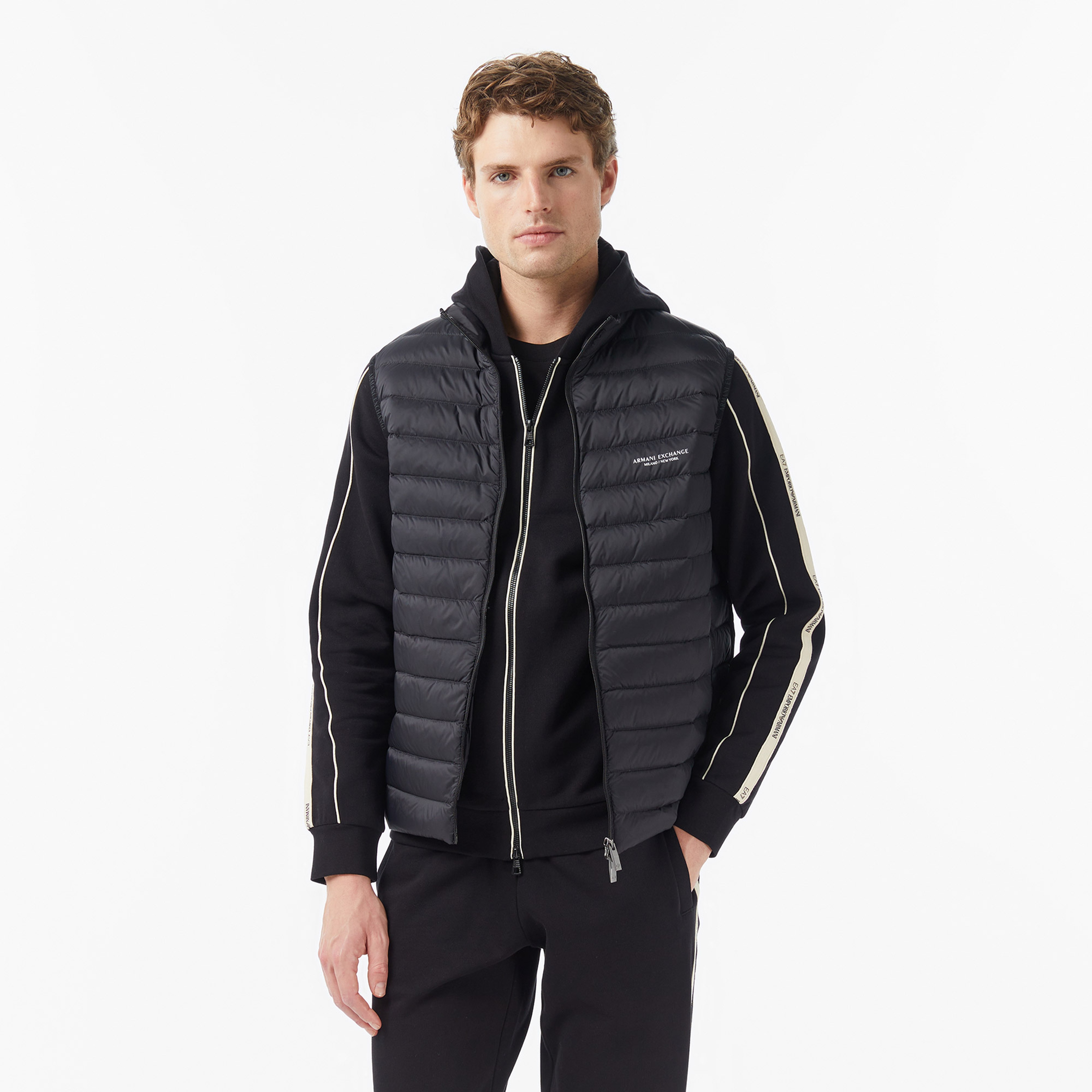 Armani Exchange Erkek Siyah Yelek