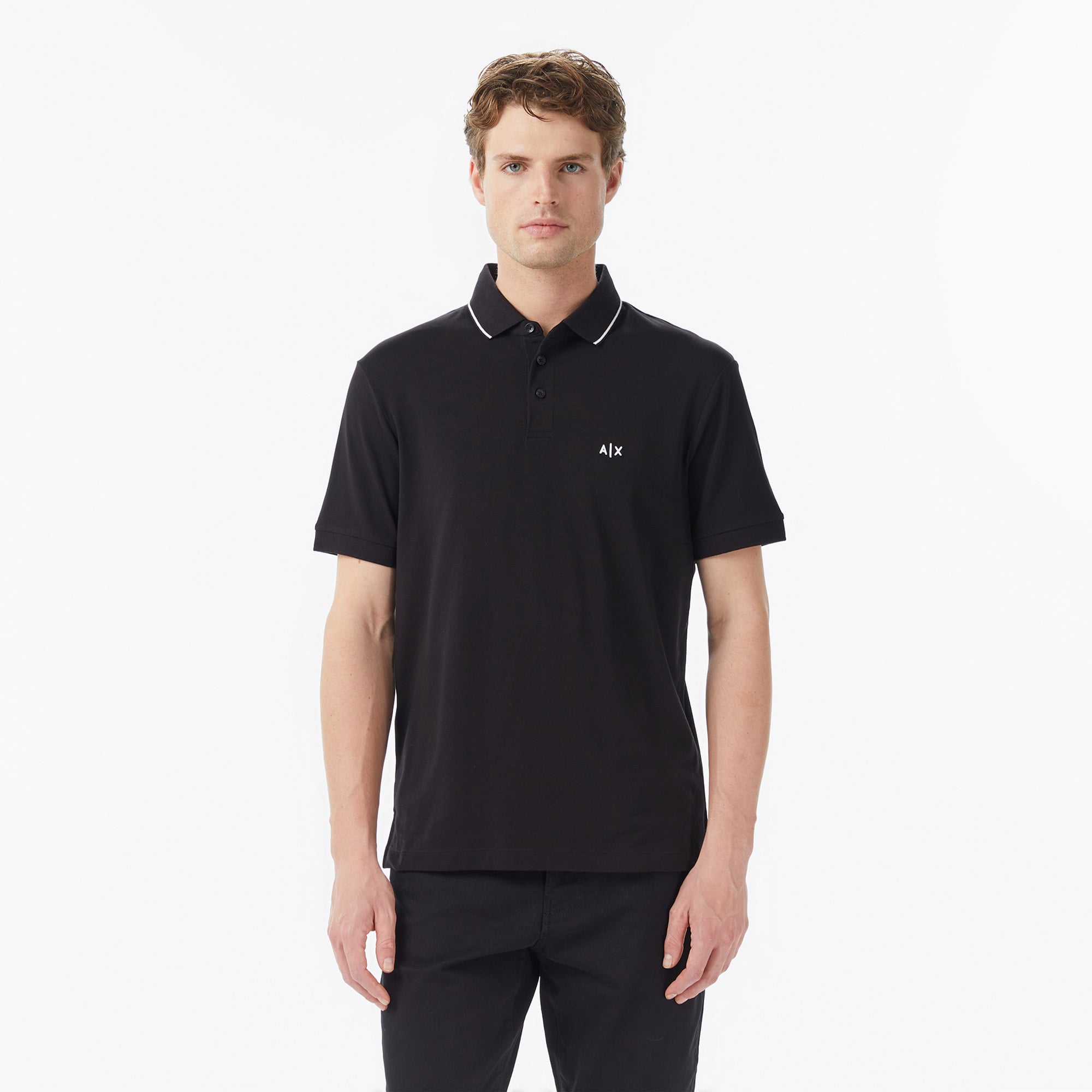 Armani Exchange Erkek Siyah Polo