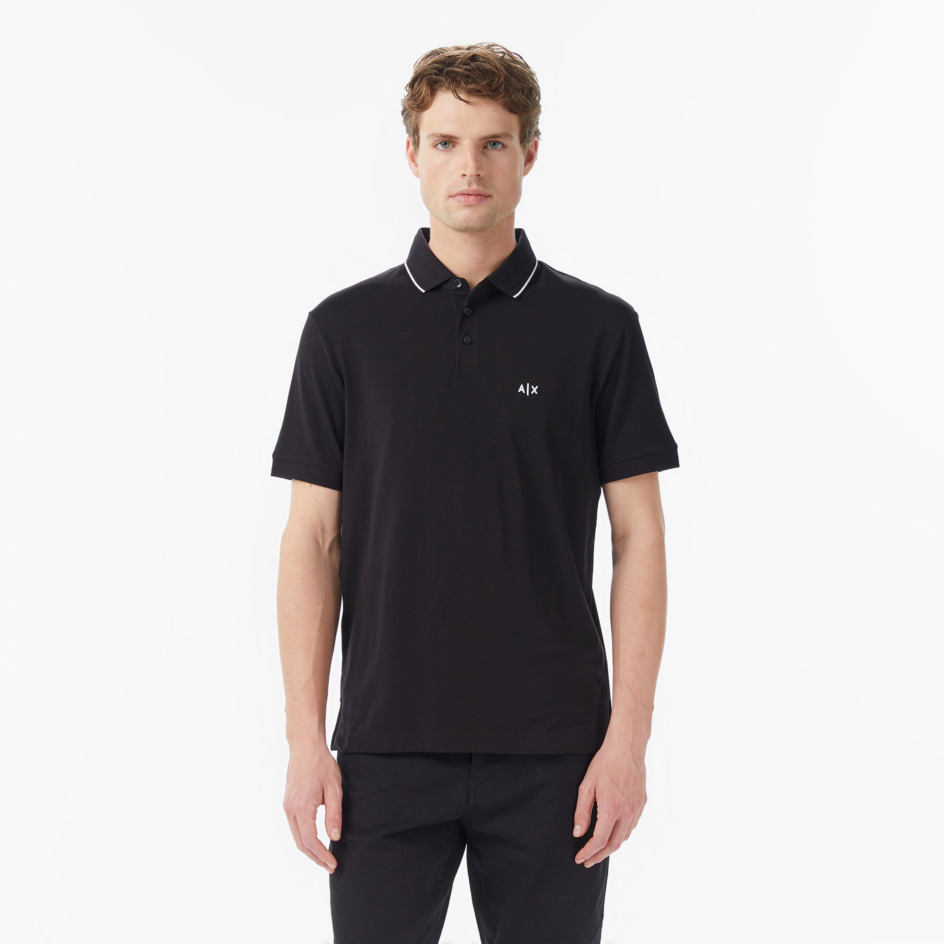 Armani Exchange Erkek Siyah Polo