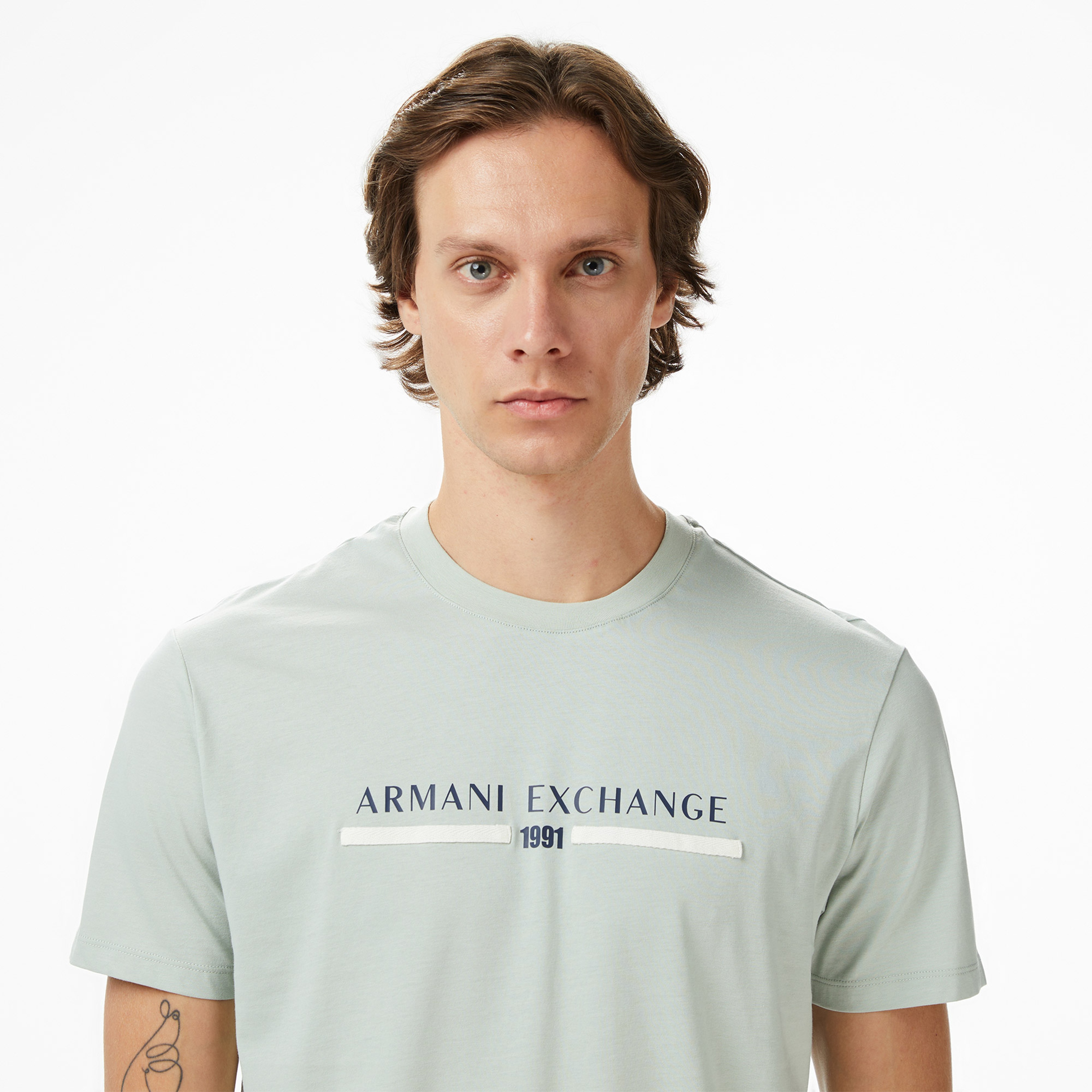 Armani Exchange Erkek Gri T-Shirt