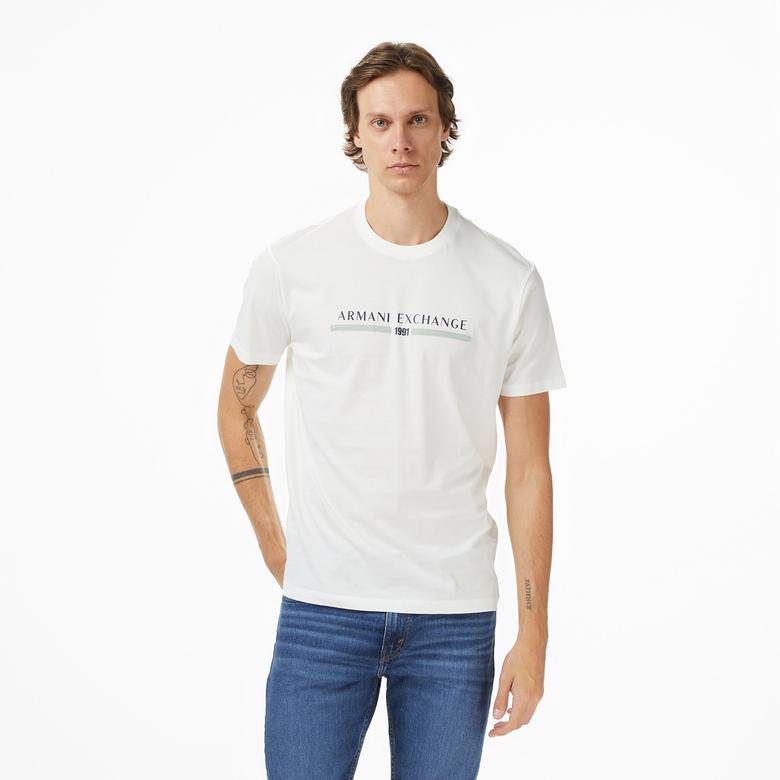 Armani Exchange Erkek Beyaz T-Shirt