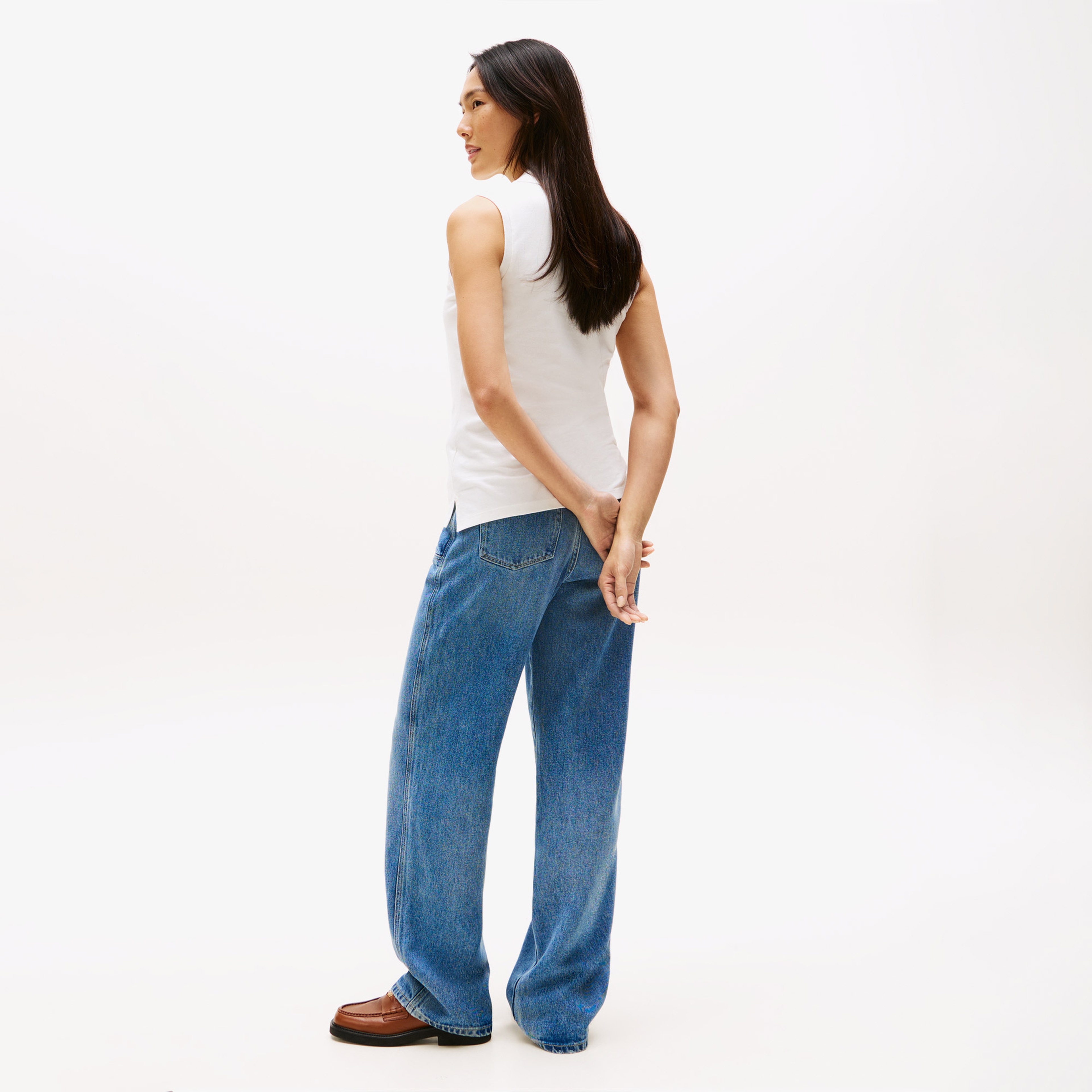 Tommy Hilfiger 1985 Slim Kadın Beyaz Polo