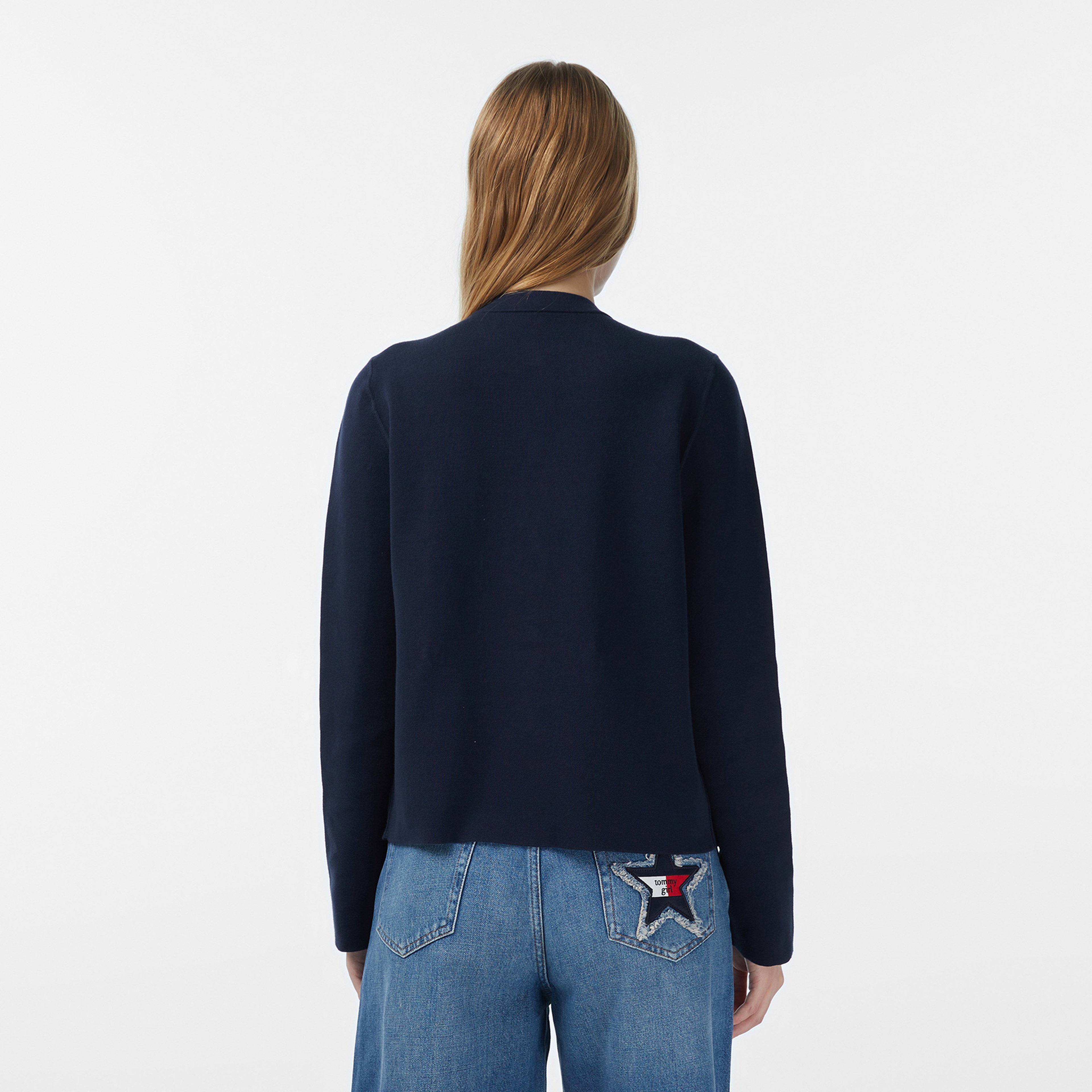 Tommy Hilfiger Reversible Cardi Kadın Mavi Hırka