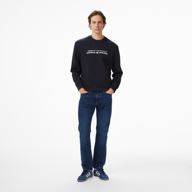 Armani Exchange Erkek Lacivert Sweatshirt