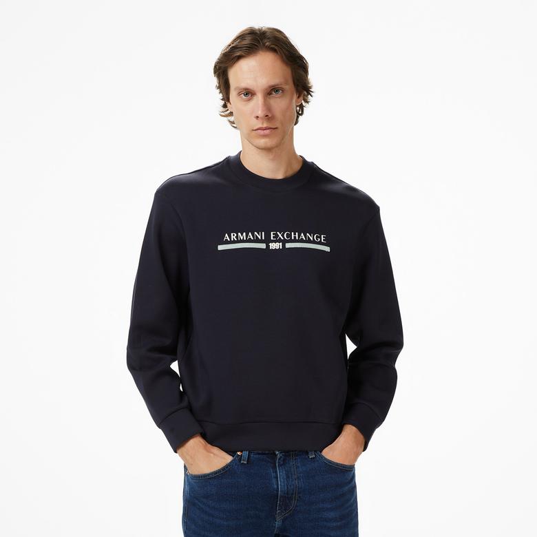 Armani Exchange Erkek Lacivert Sweatshirt