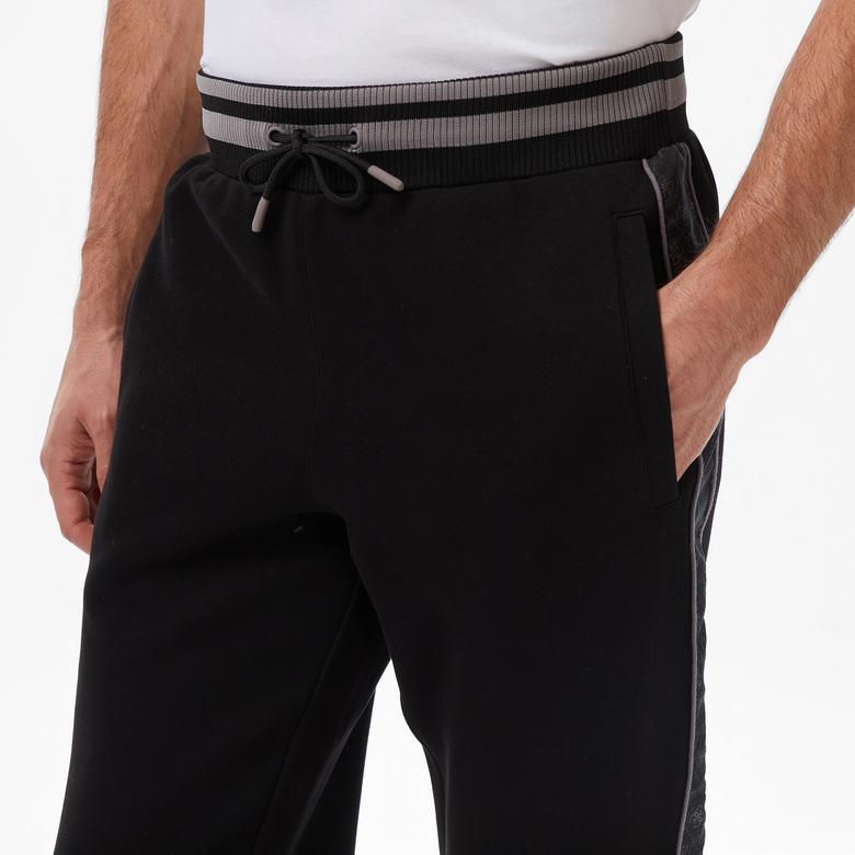 Guess Finlo Regular Fit Erkek Siyah Eşofman Altı