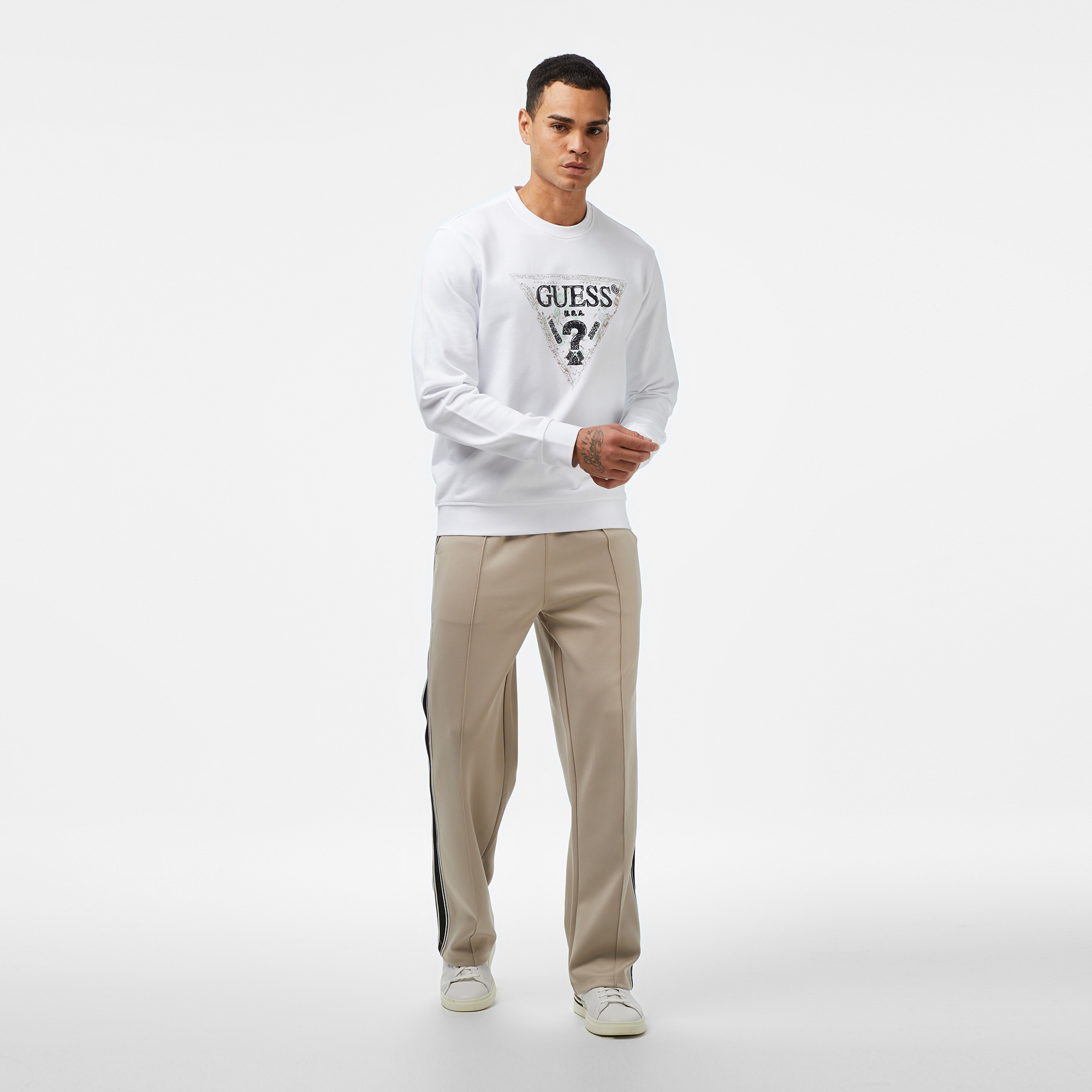 Guess Fulvio Scuba Erkek Bej Eşofman Altı