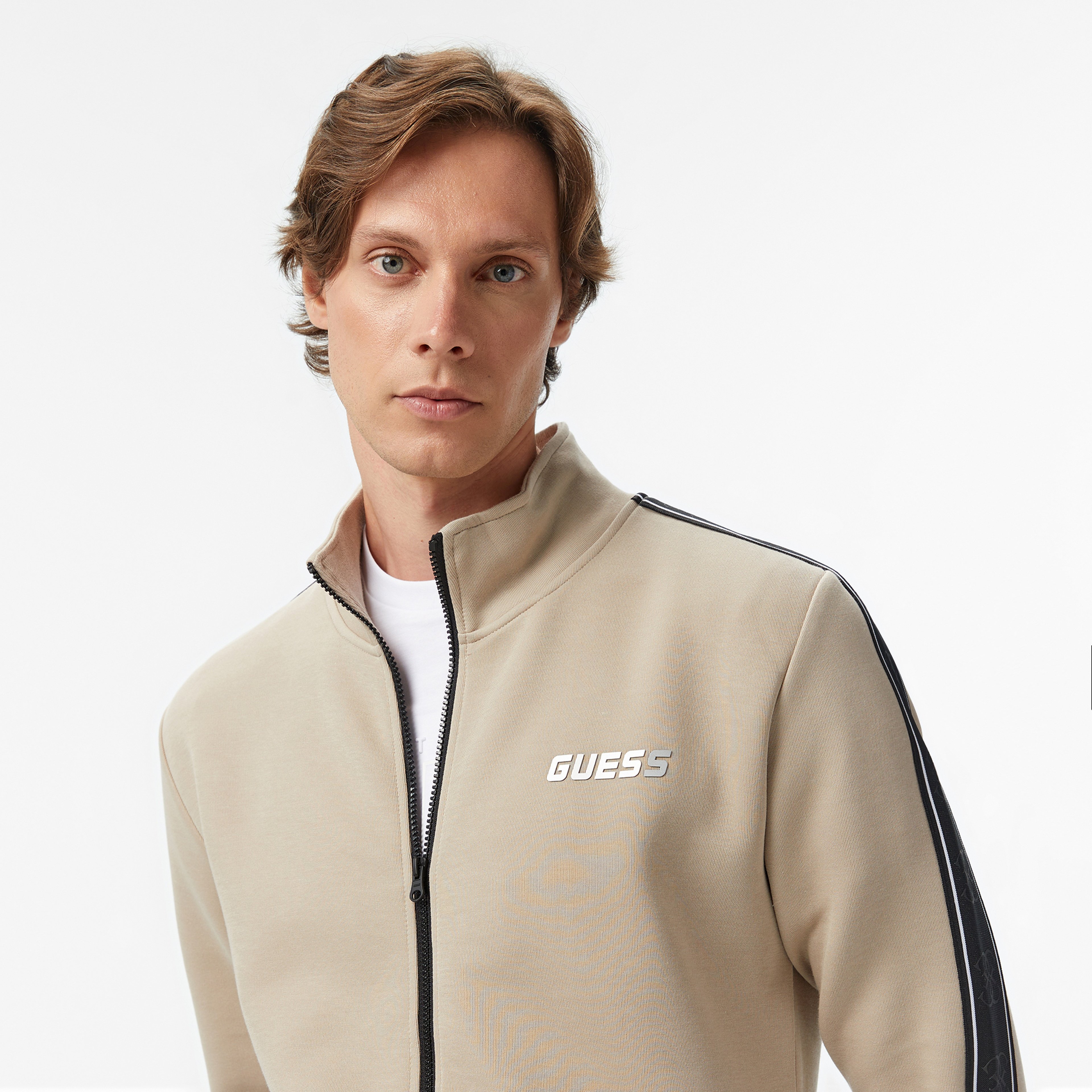 Guess Mickey Erkek Bej Sweatshirt