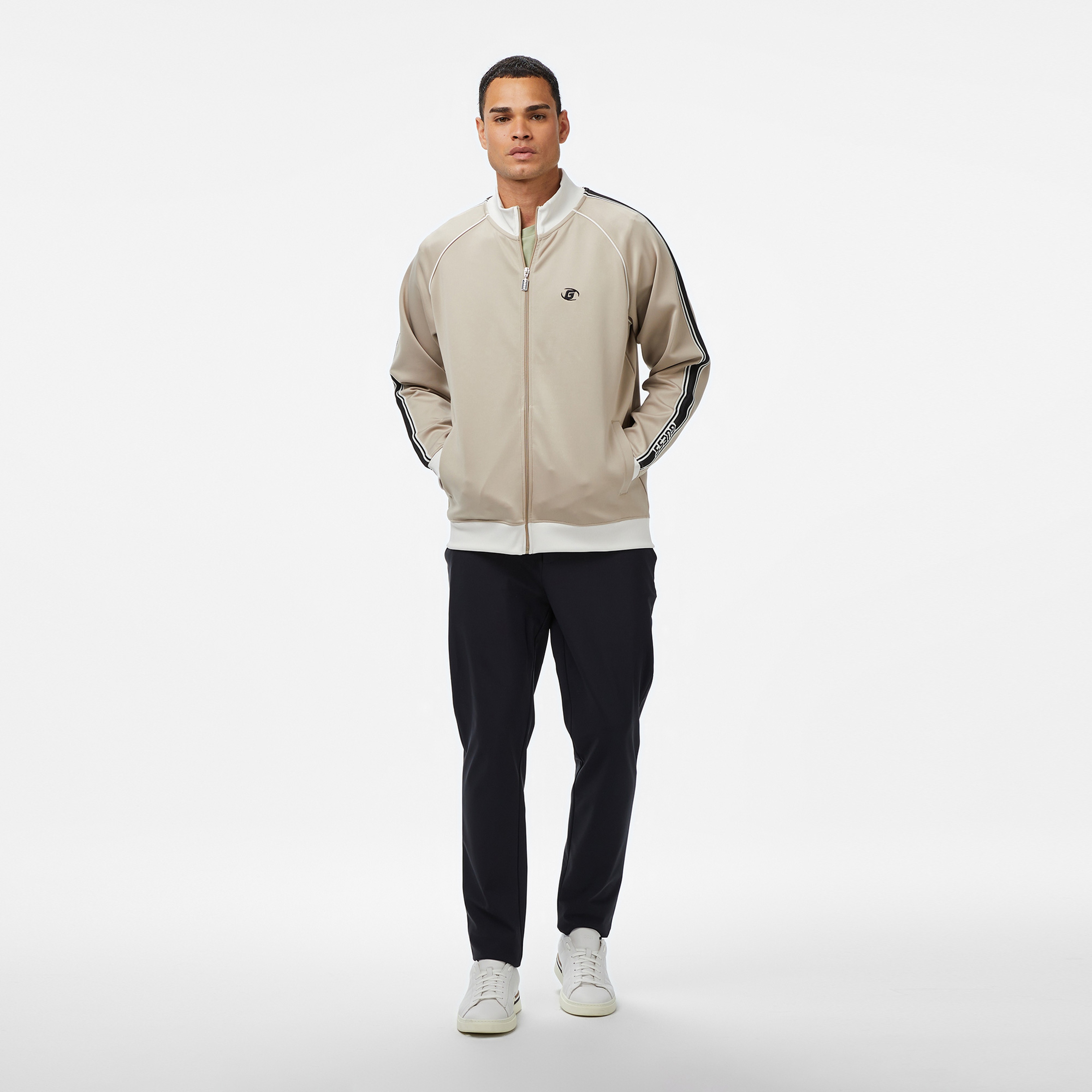 Guess Fulvio Scuba Erkek Bej Sweatshirt