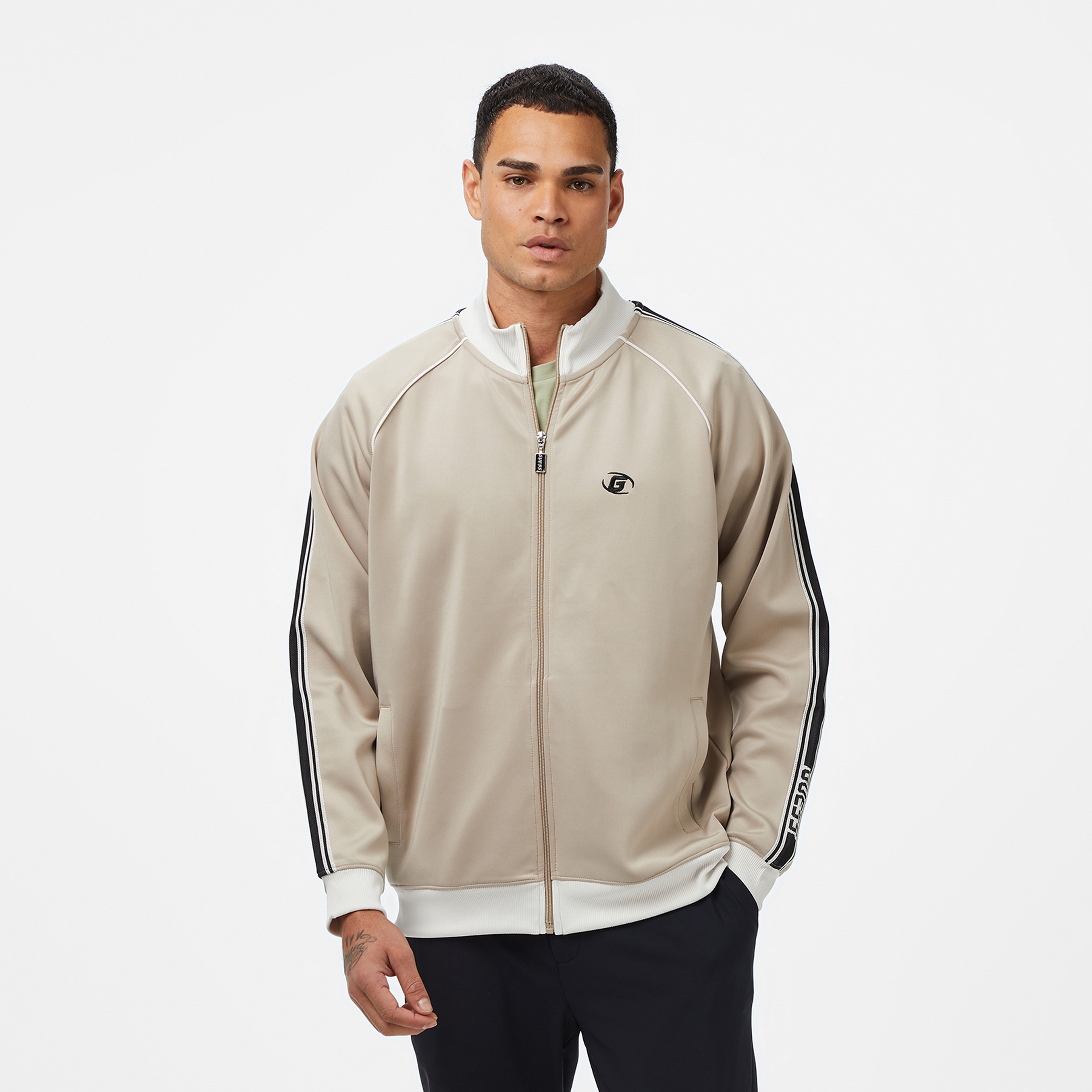 Guess Fulvio Scuba Erkek Bej Sweatshirt