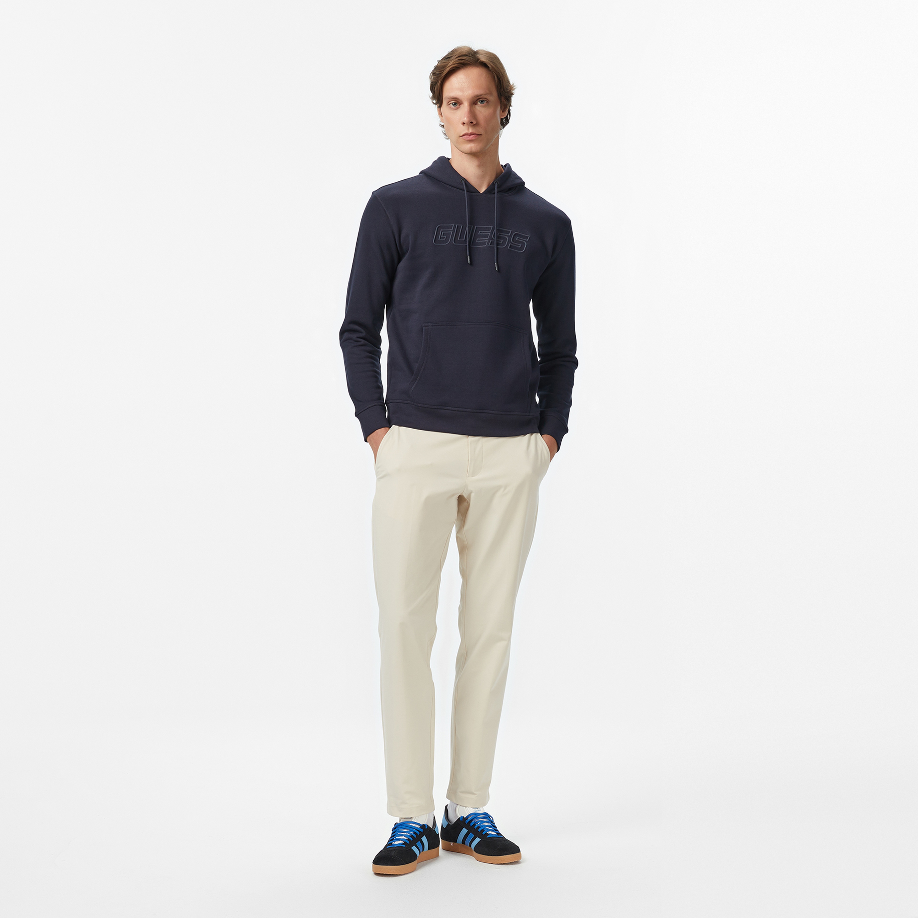 Guess Aldwin Erkek Lacivert Sweatshirt