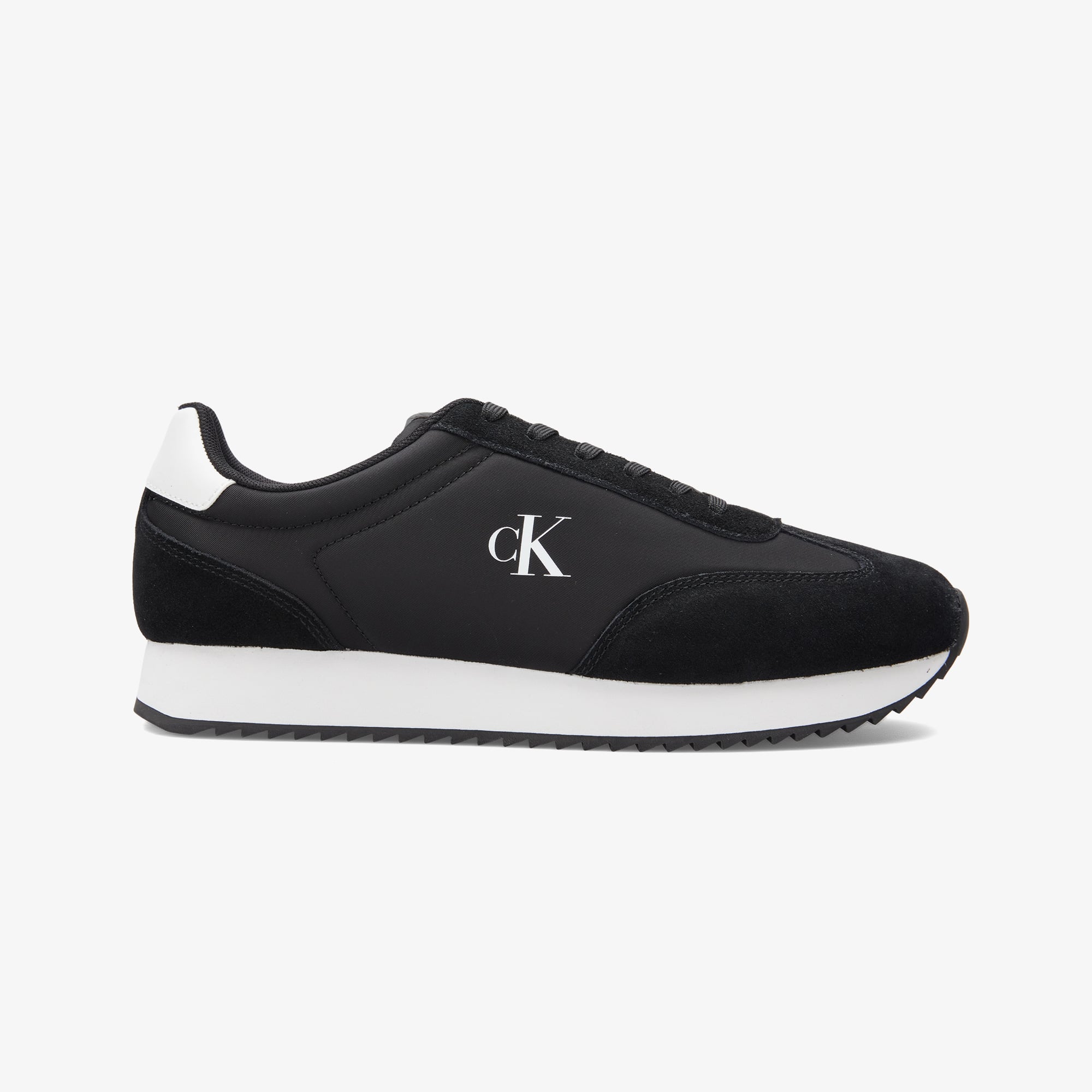 Calvin Klein Retro Runner Lace Up Erkek Siyah Sneaker