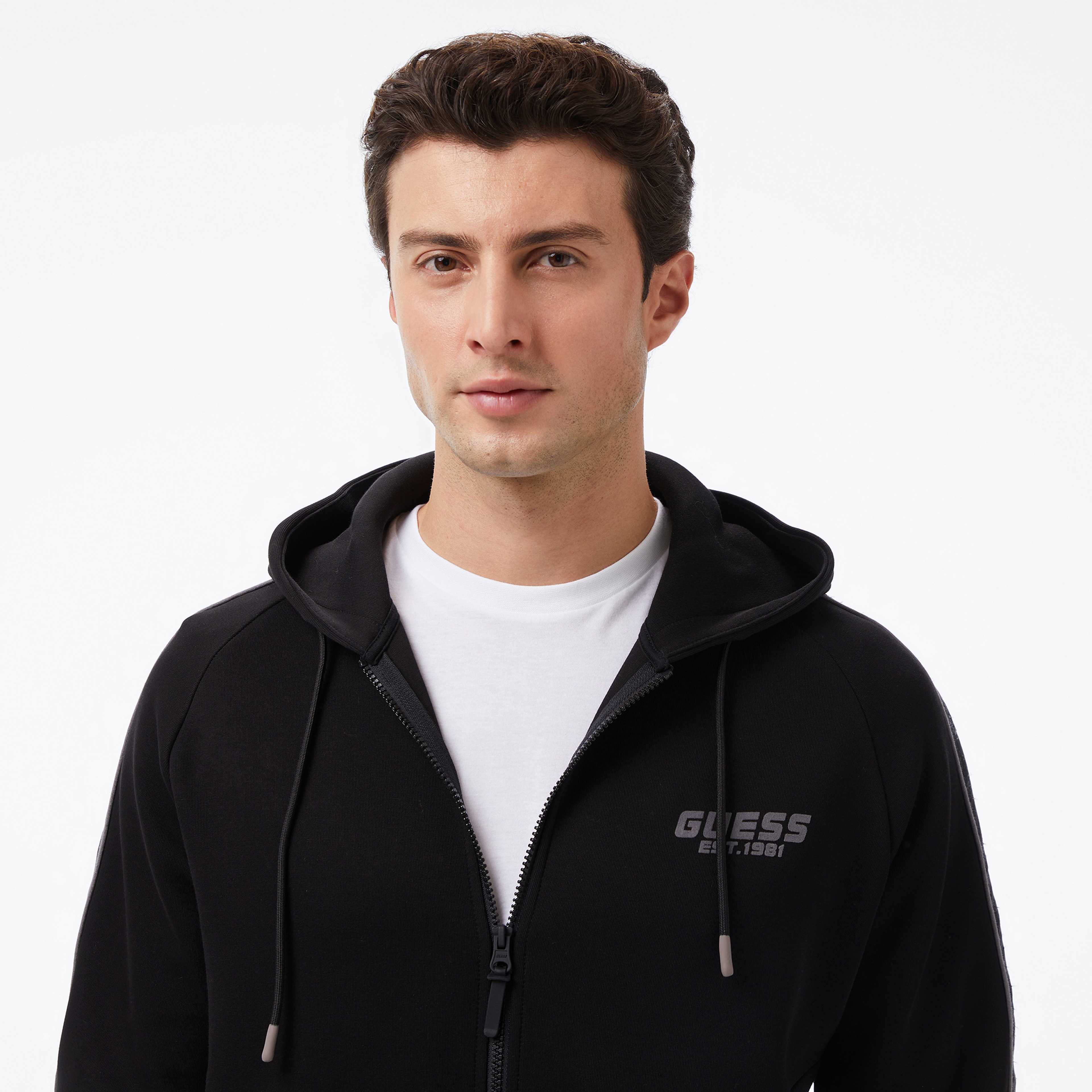 Guess Finlo Erkek Siyah Sweatshirt