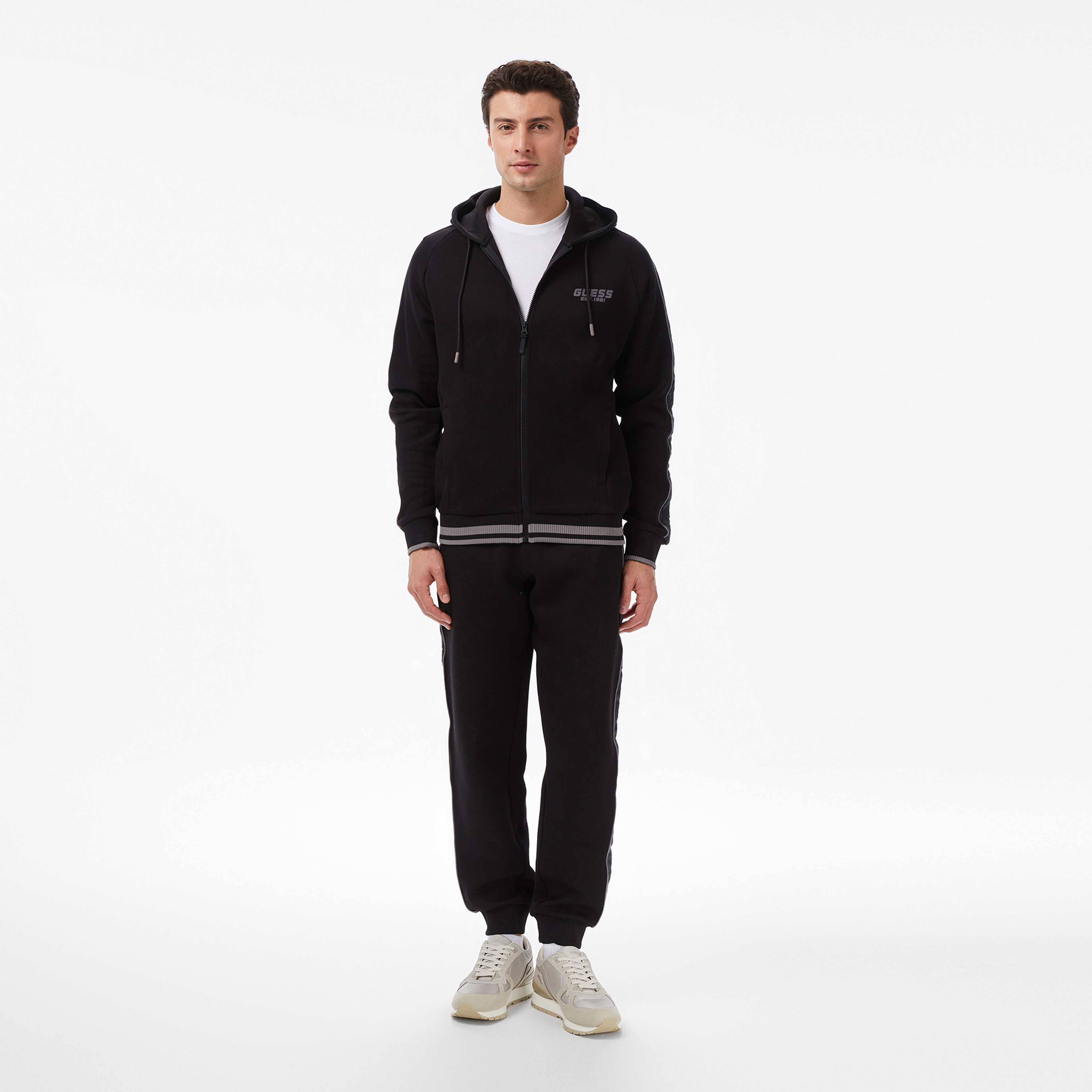 Guess Finlo Erkek Siyah Sweatshirt