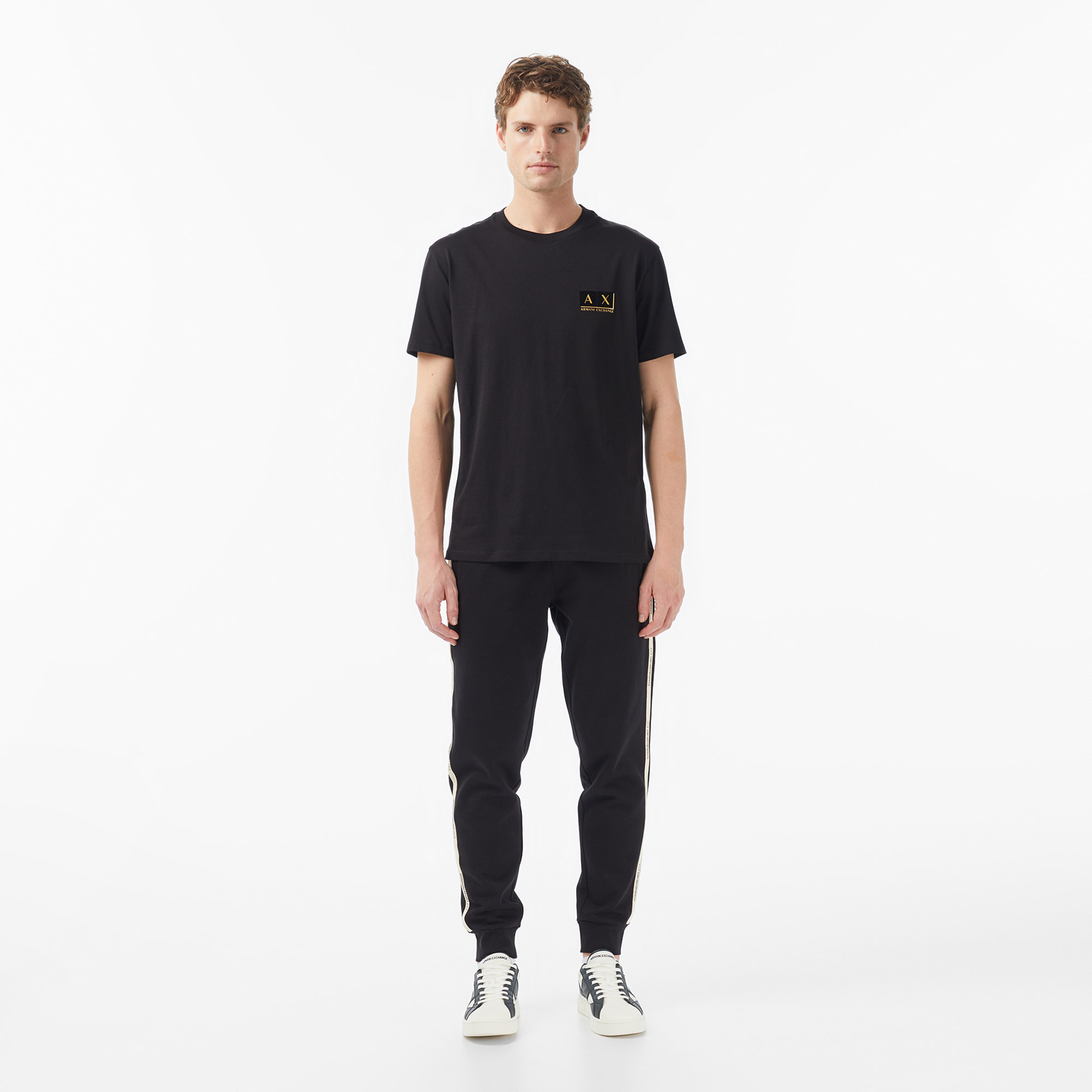 Armani Exchange Erkek Siyah / Altın T-Shirt