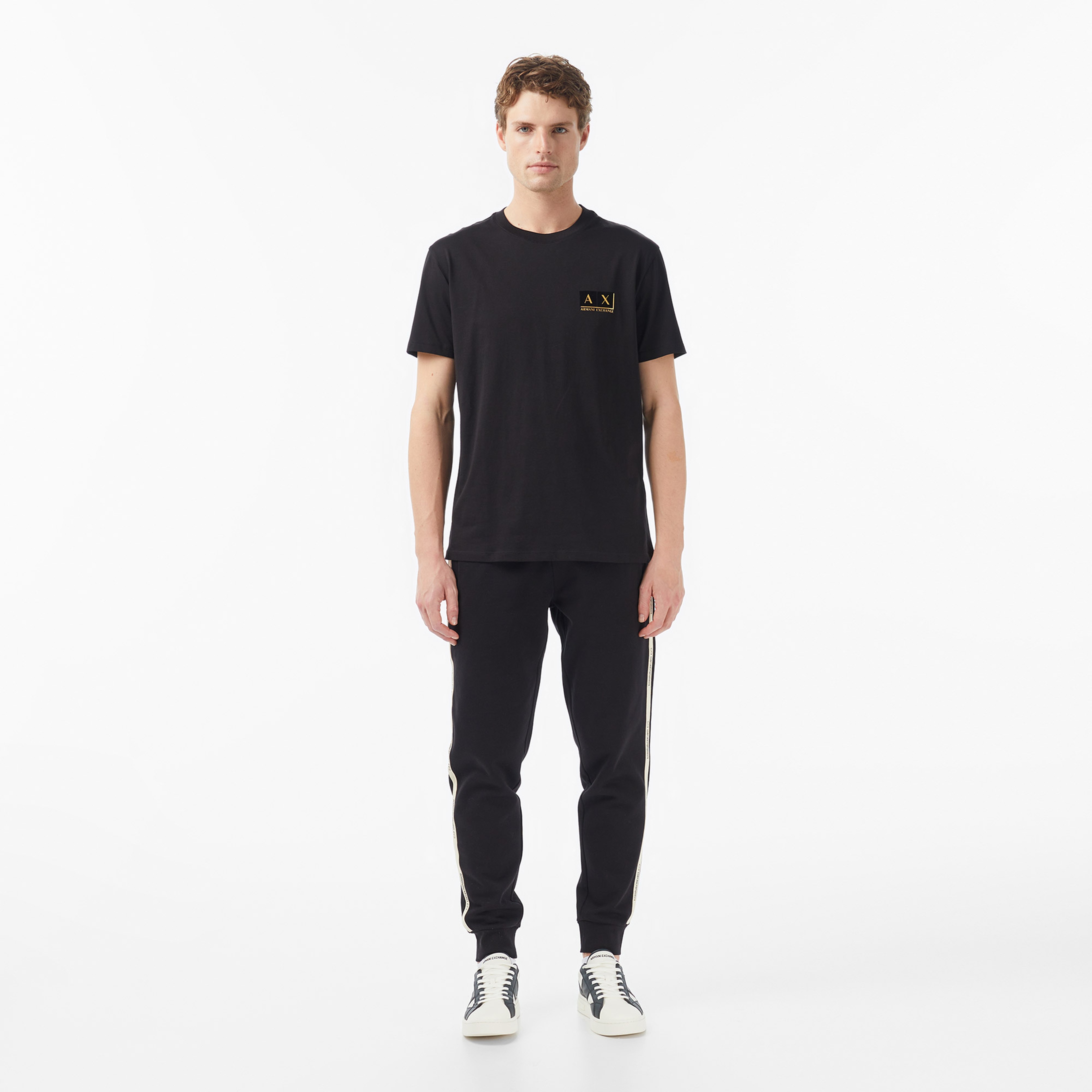 Armani Exchange Erkek Siyah / Altın T-Shirt