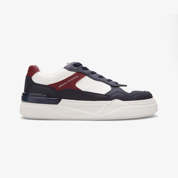 Armani Exchange Erkek Beyaz / Lacivert Sneaker