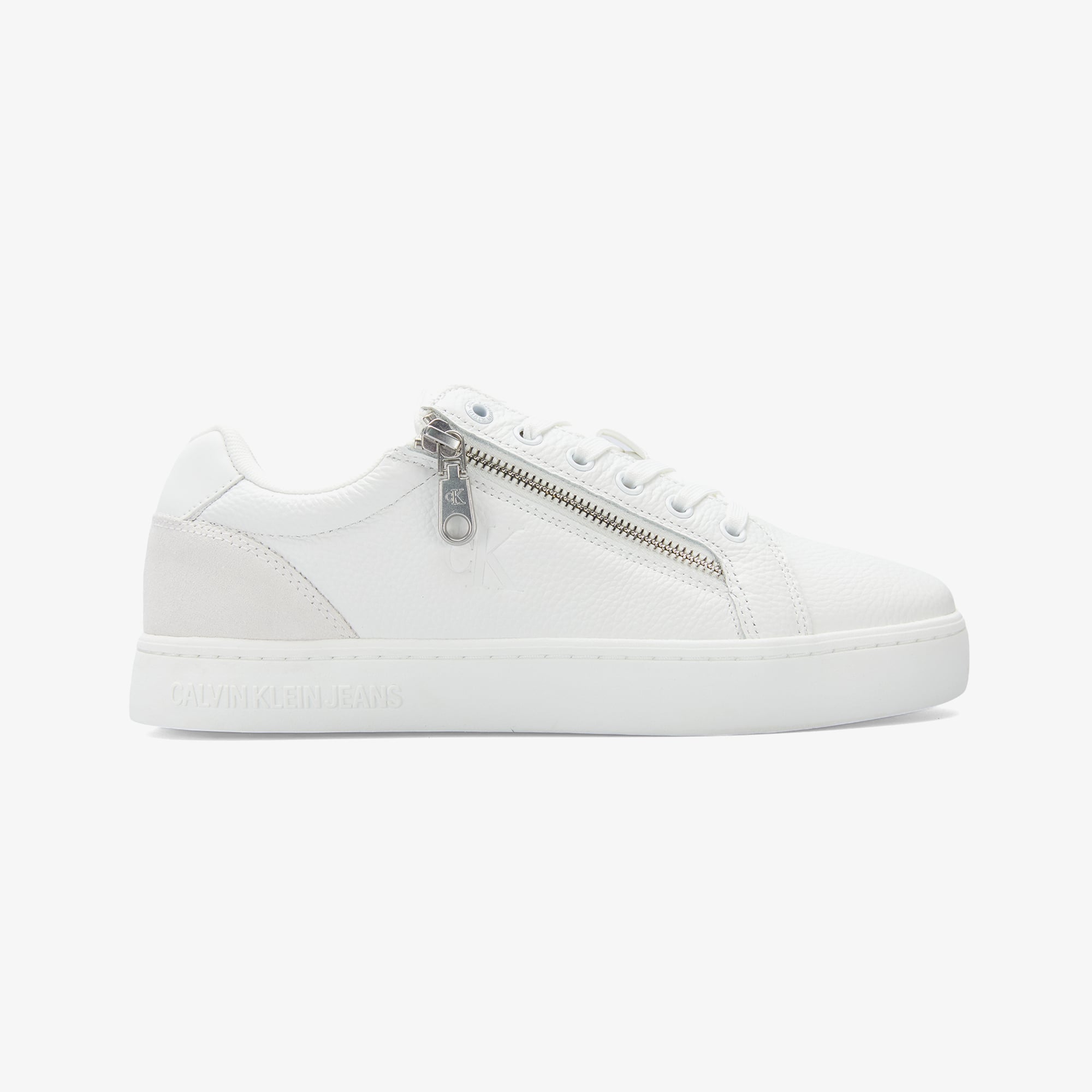Calvin Klein Classic Cupsole Zip Low In Erkek Beyaz Sneaker