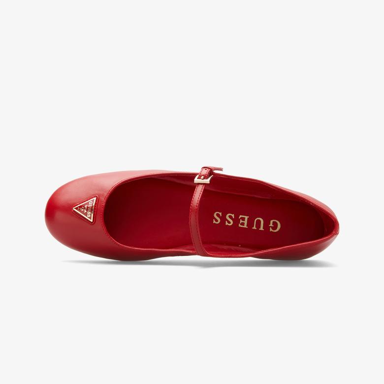 Guess Kalida Deri Kadın Kırmızı Babet