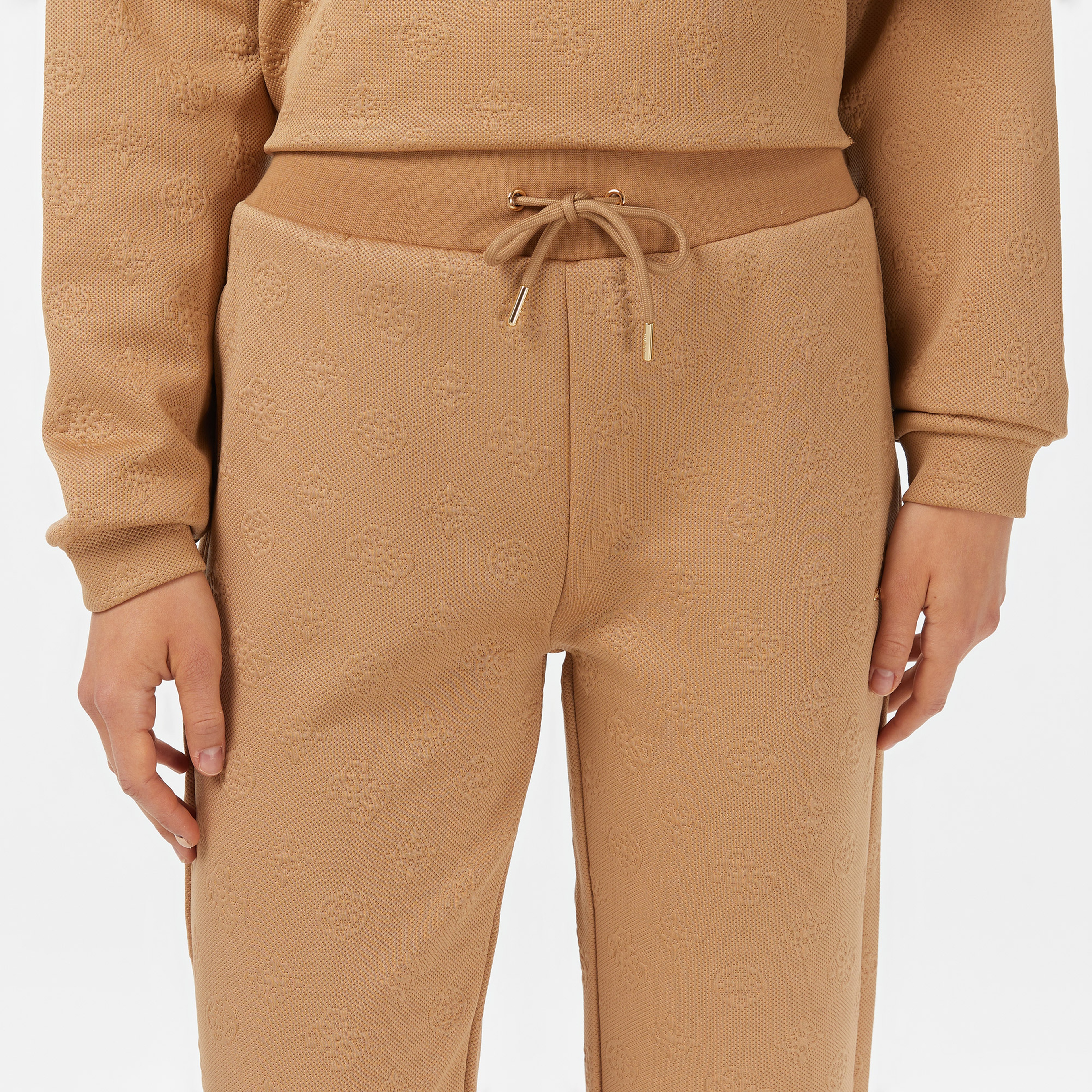 Guess Peony Regular Fit Kadın Kahverengi Eşofman Altı