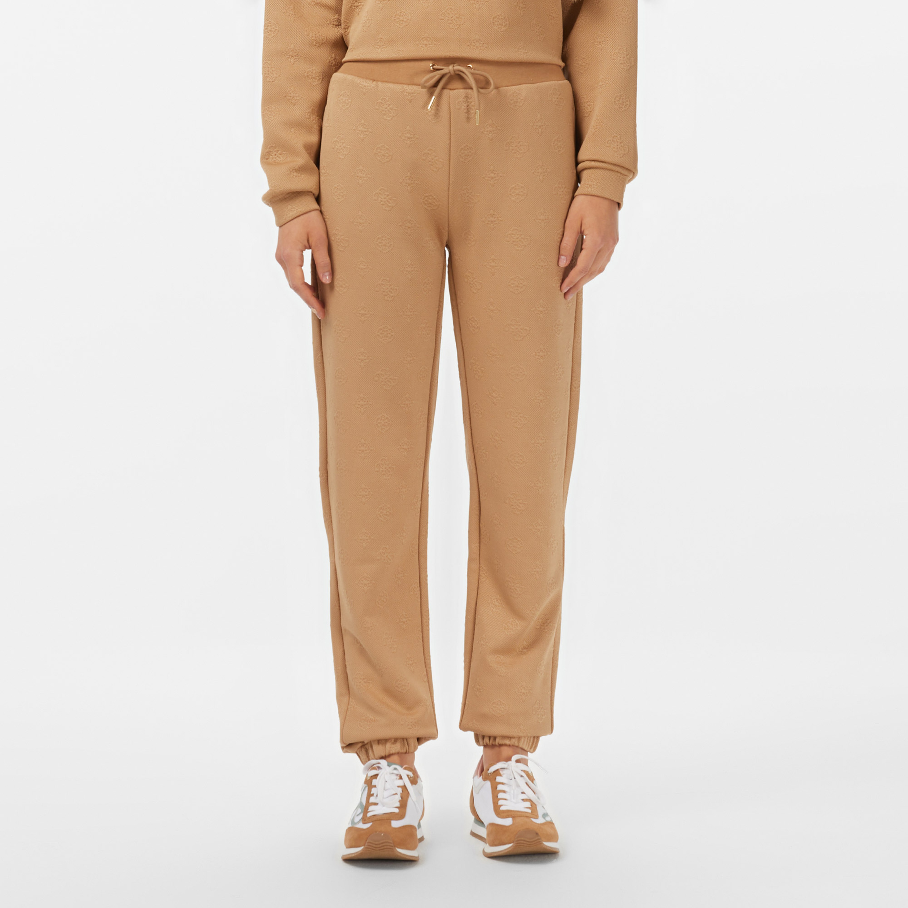 Guess Peony Regular Fit Kadın Kahverengi Eşofman Altı