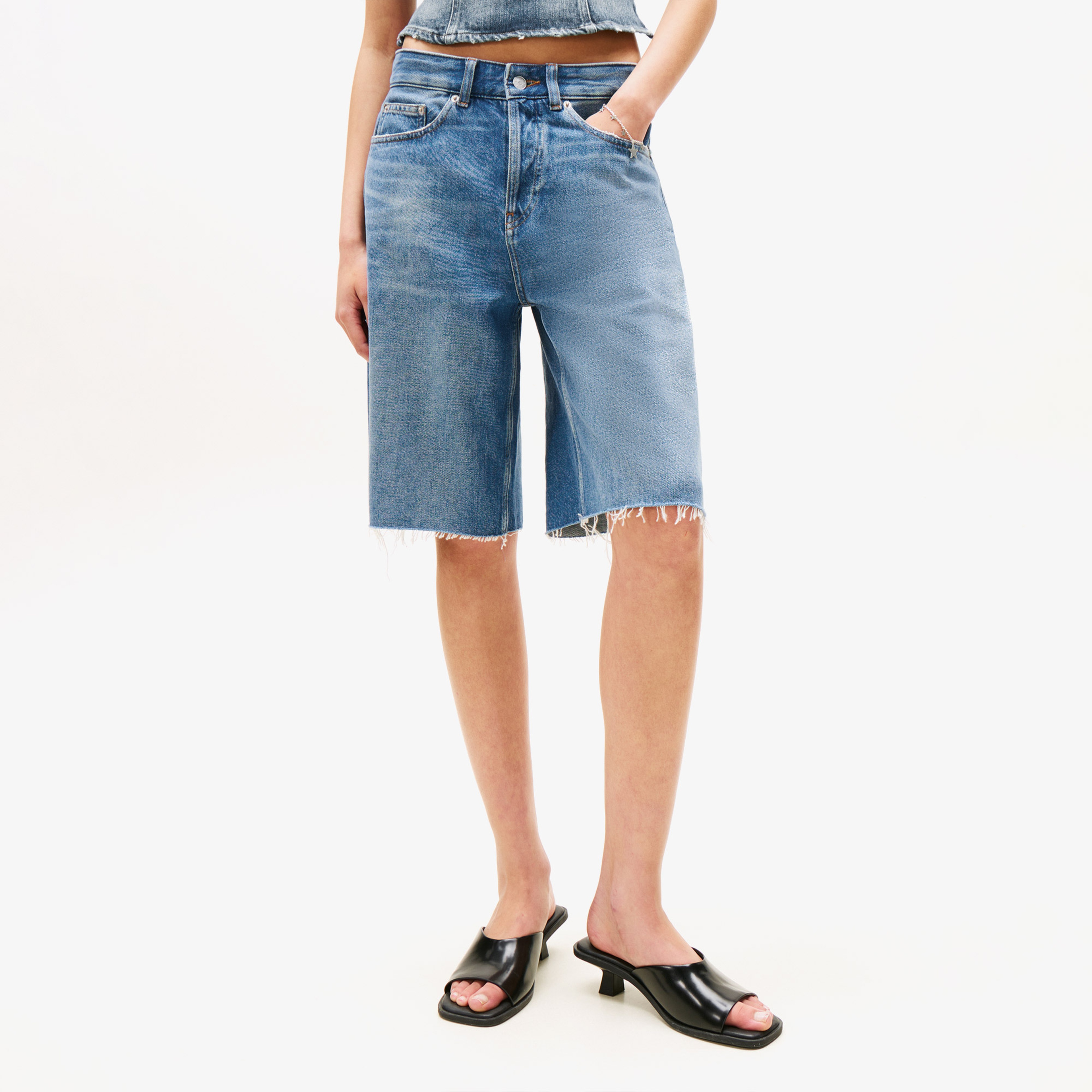 Tommy Hilfiger Denim Kadın Mavi 5 Cepli Şort