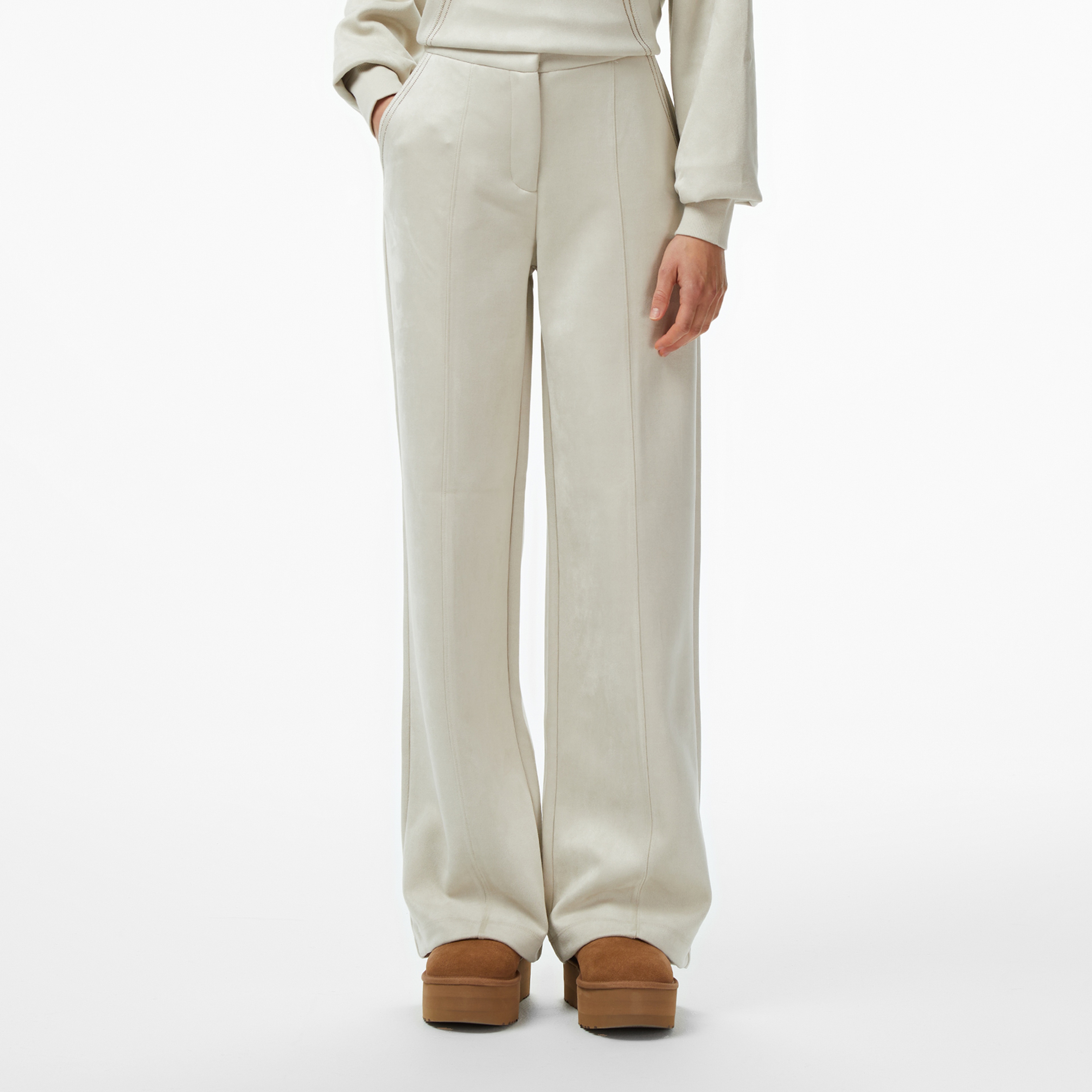 Guess Tailoring Tailored Fit Scuba Kadın Krem Eşofman Altı