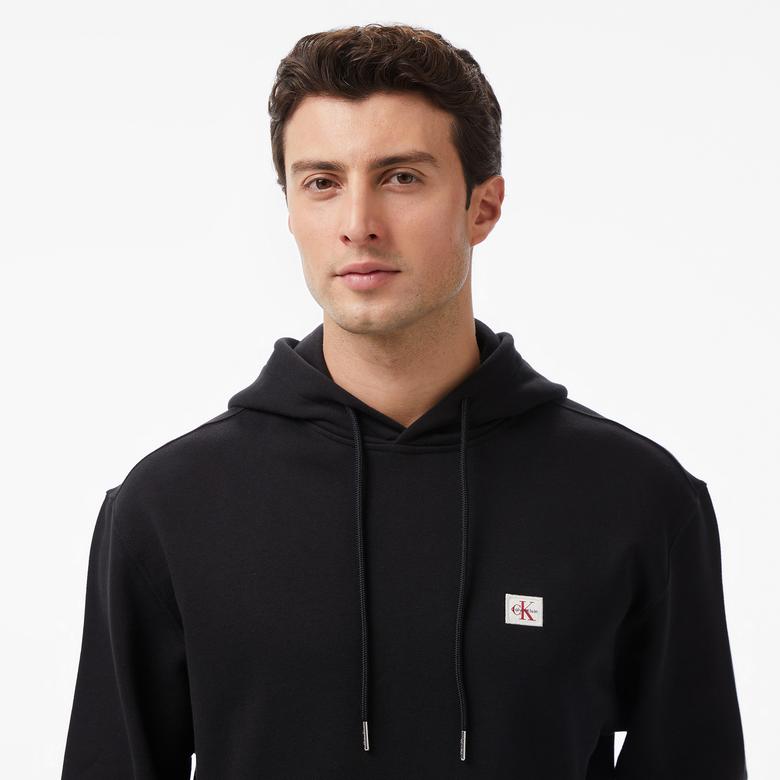 Calvin Klein Terry Badge Erkek Siyah Sweatshirt