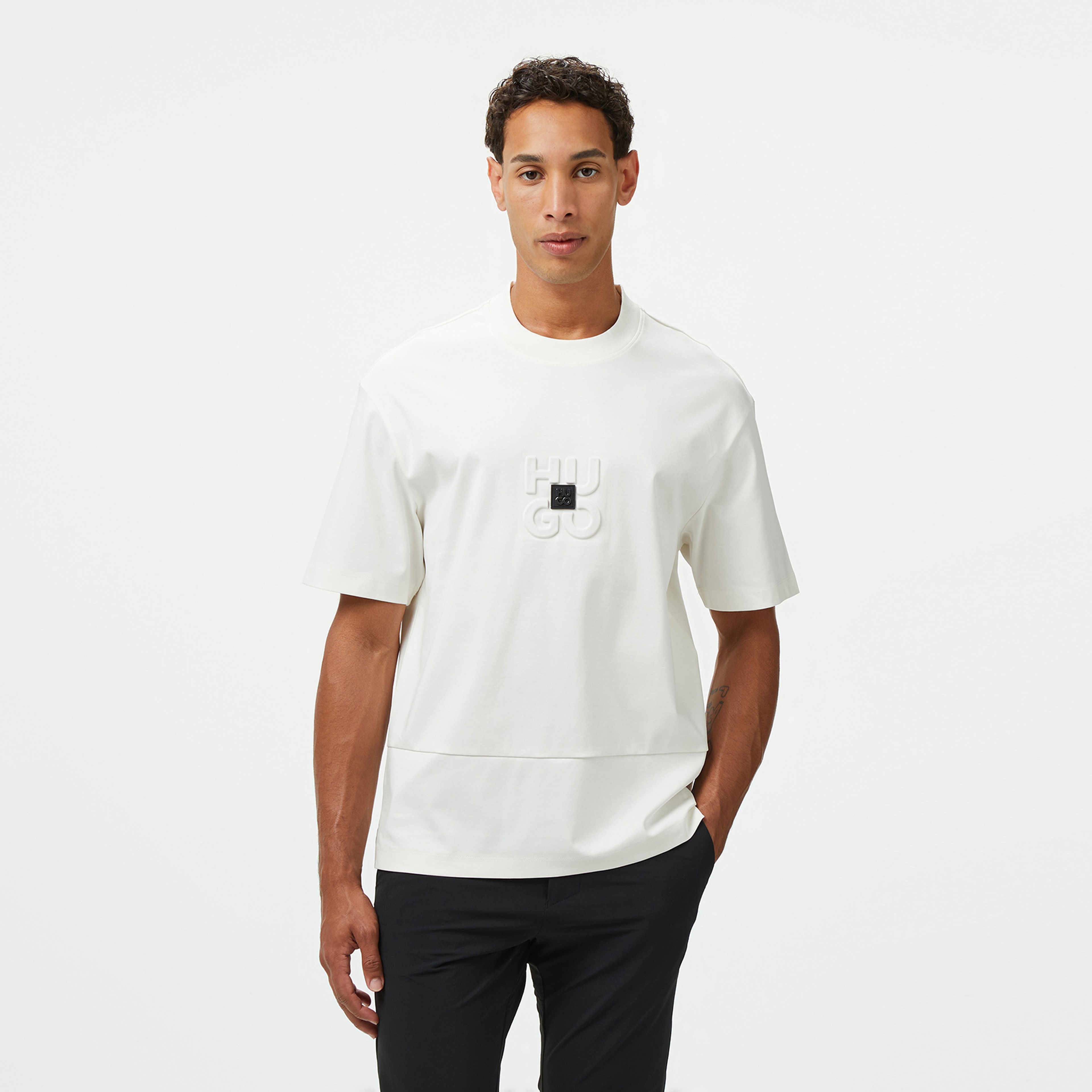 Hugo Debostac Erkek Beyaz T-Shirt