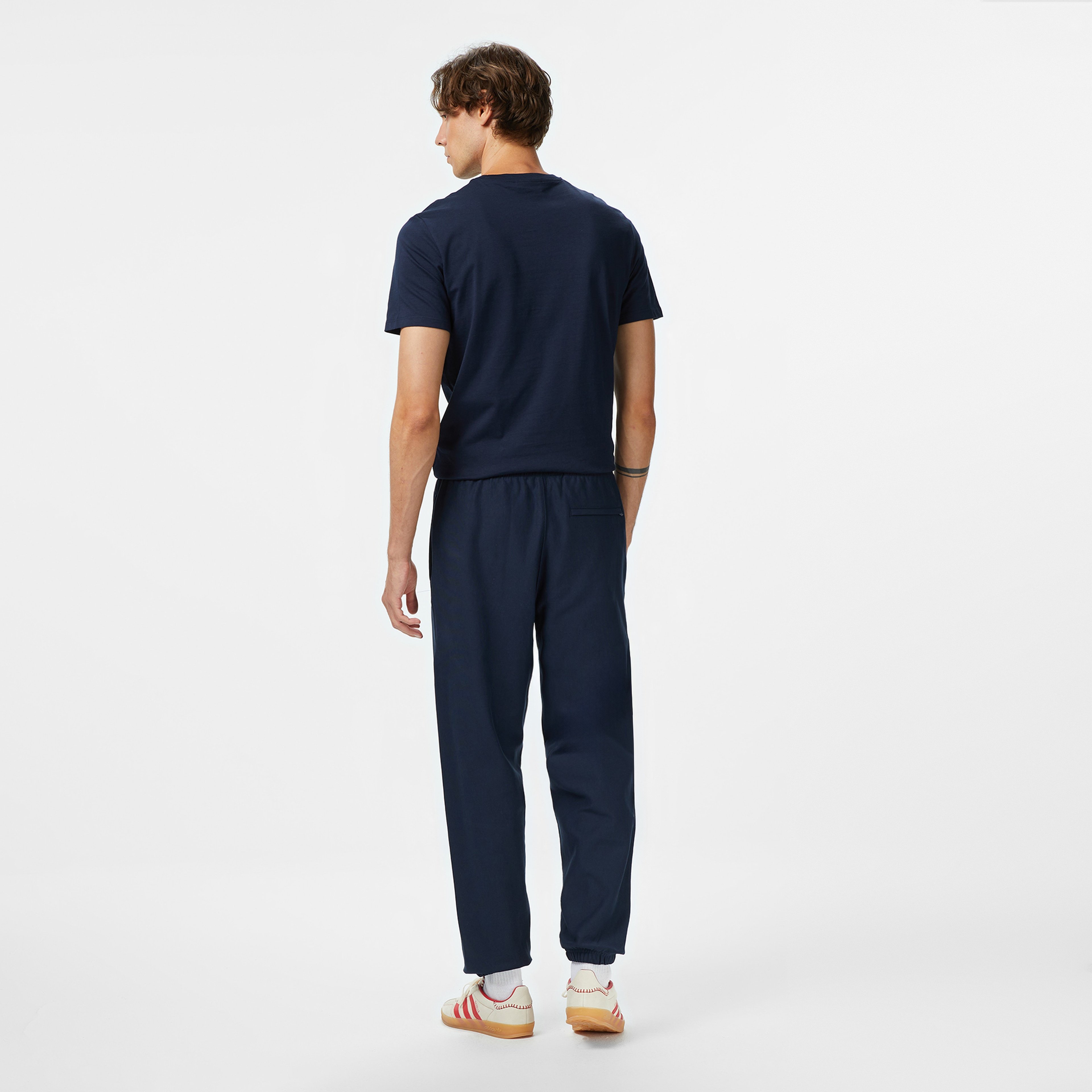 Calvin Klein Premium Terry Monogram Jogger Erkek Mavi Eşofman Altı