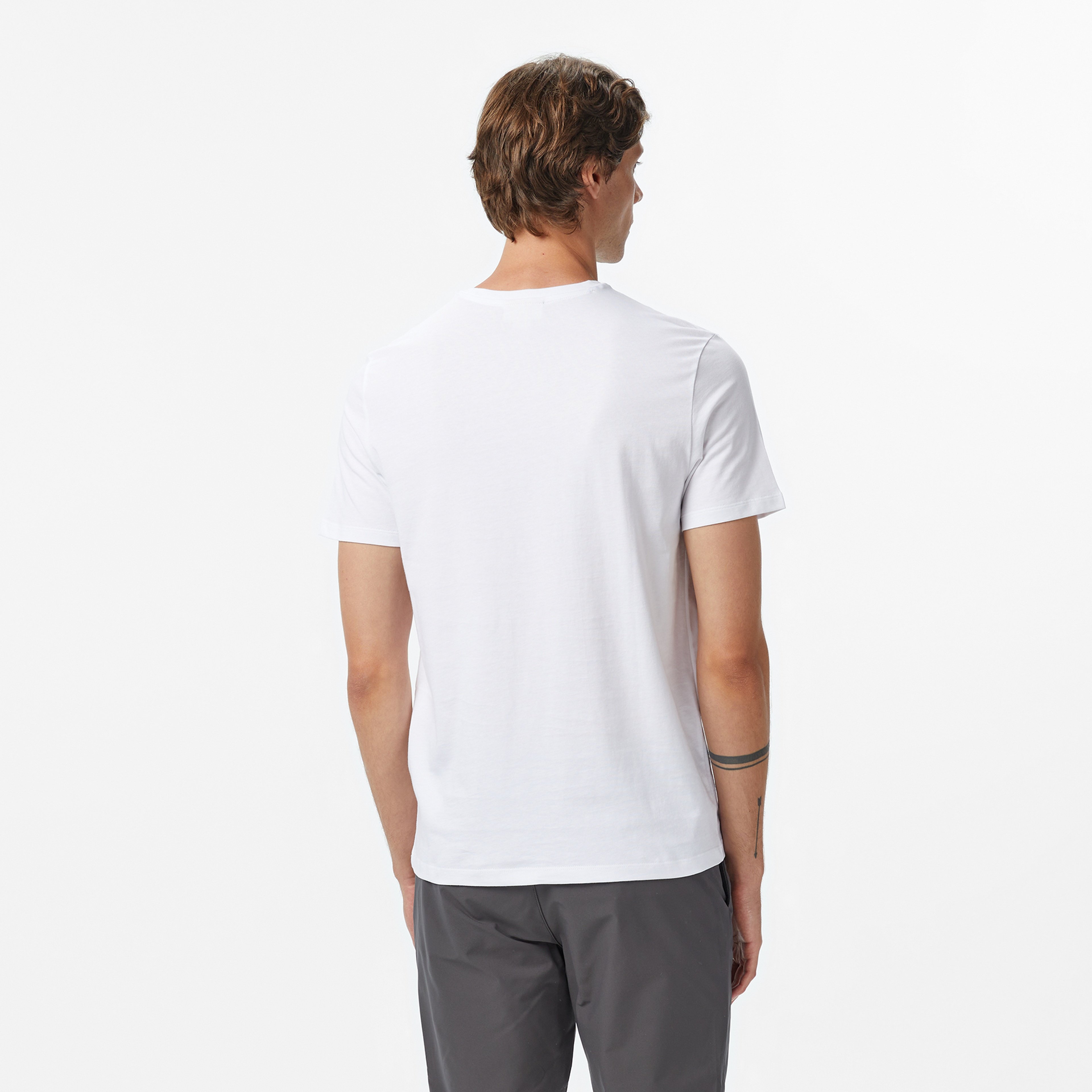 Calvin Klein Smooth Solid Erkek Beyaz T-Shirt