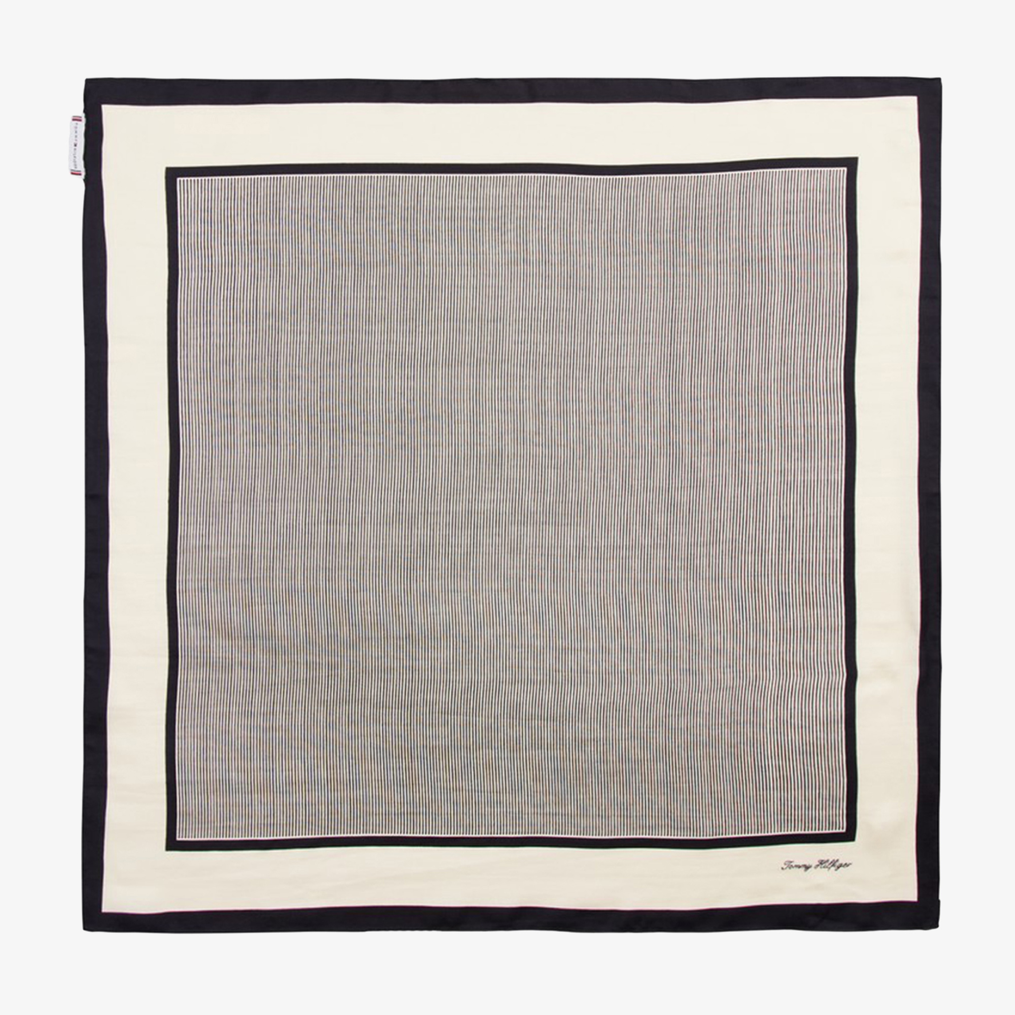 Tommy Hilfiger Elevated Flag Silk Square Kadın Mavi Şal