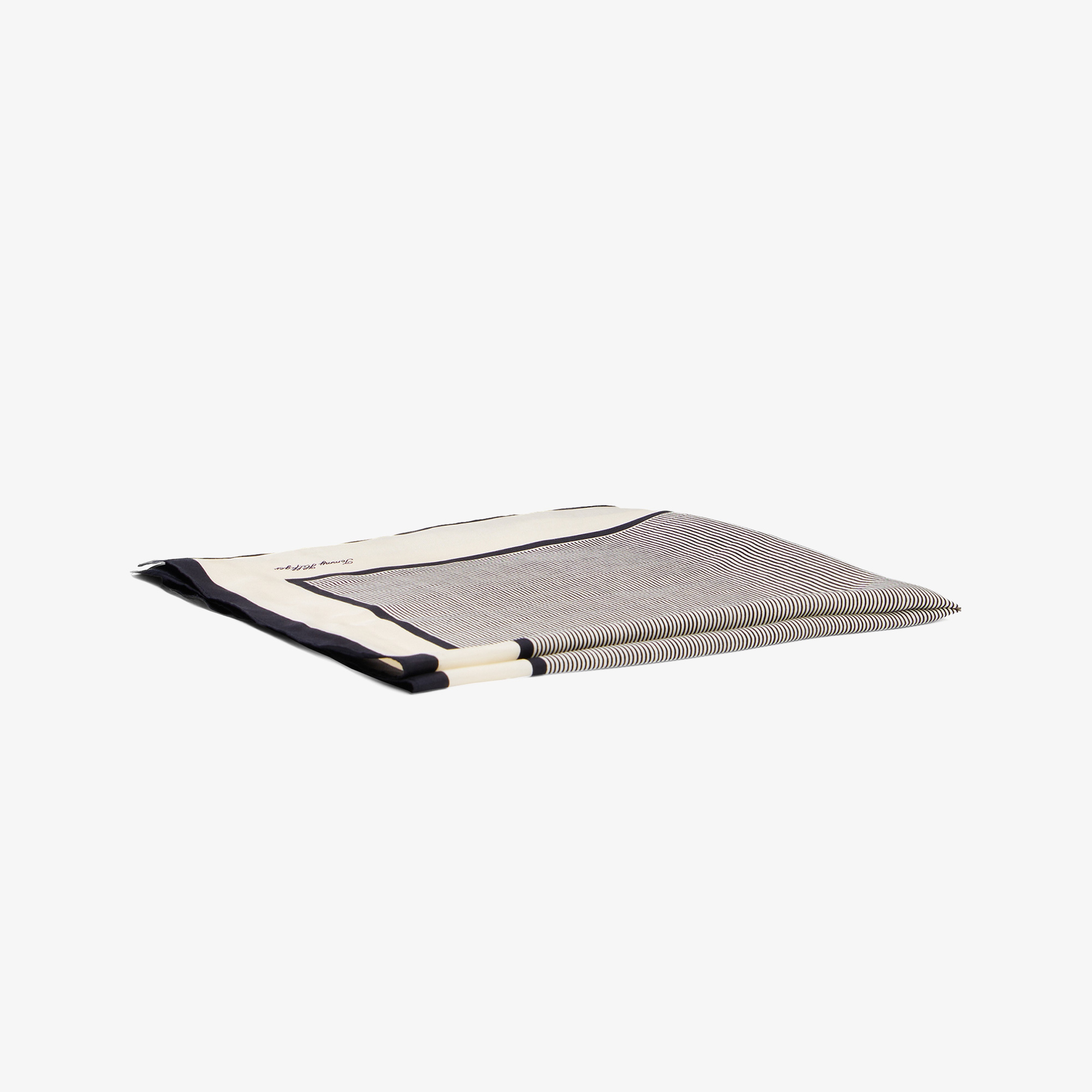 Tommy Hilfiger Elevated Flag Silk Square Kadın Mavi Şal