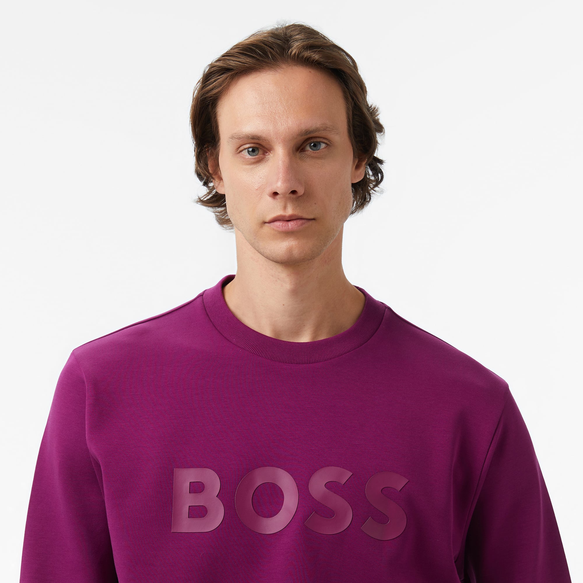 Boss Erkek Mor Sweatshirt