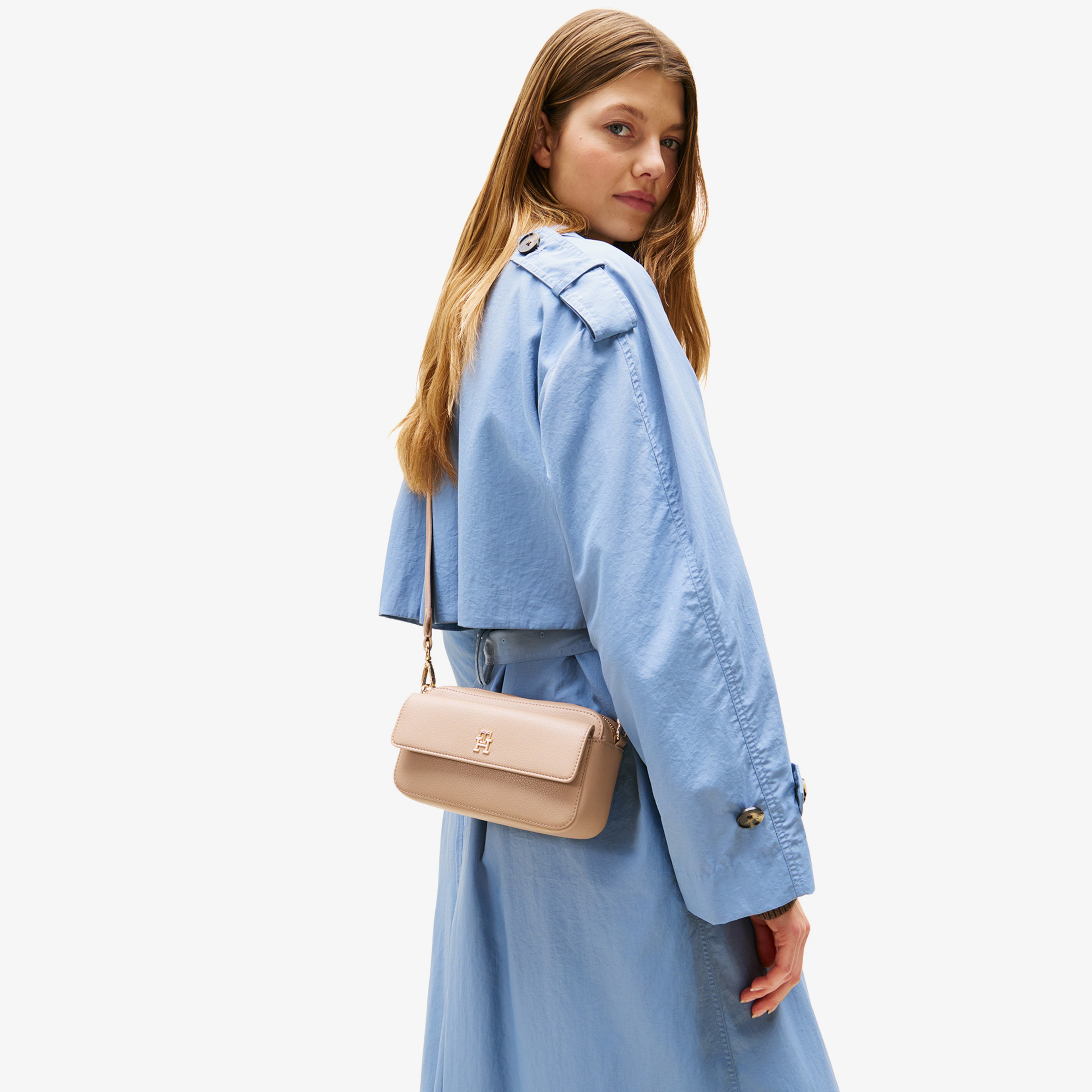 Tommy Hilfiger Distinct Kadın Bej Çapraz Çanta