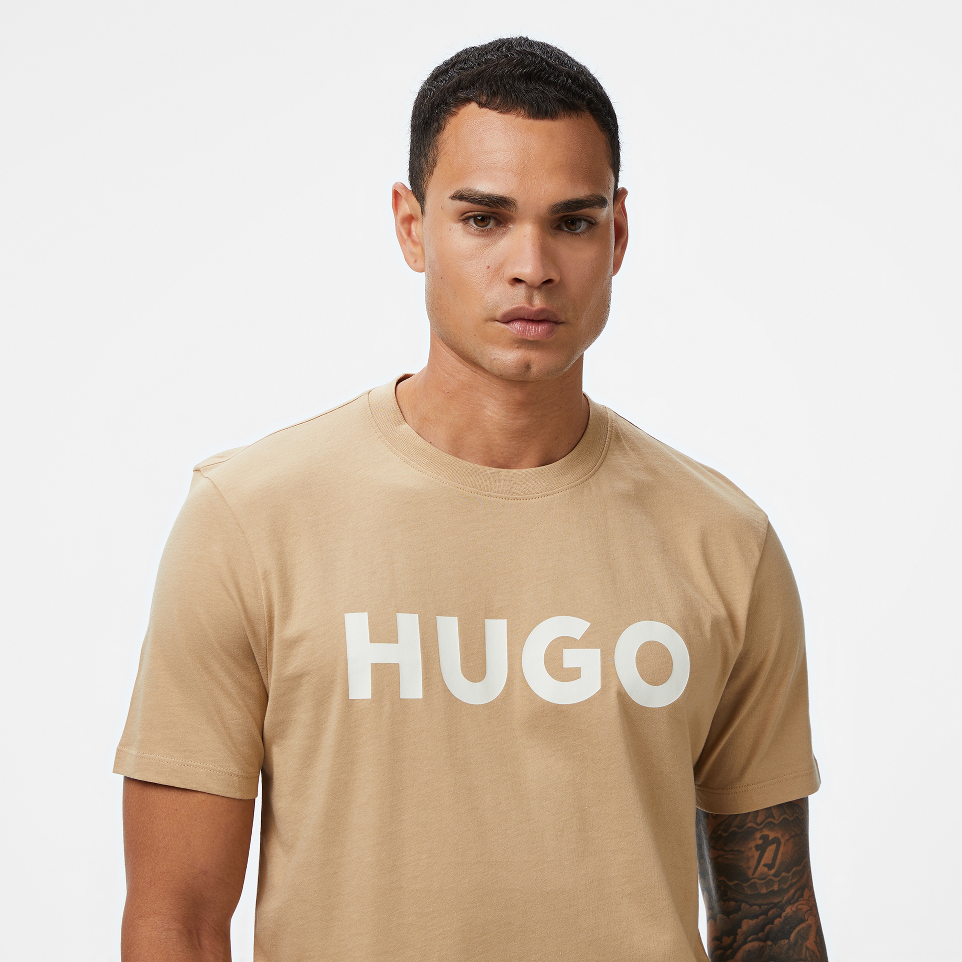 Hugo Dulivio Erkek Bej T-Shirt