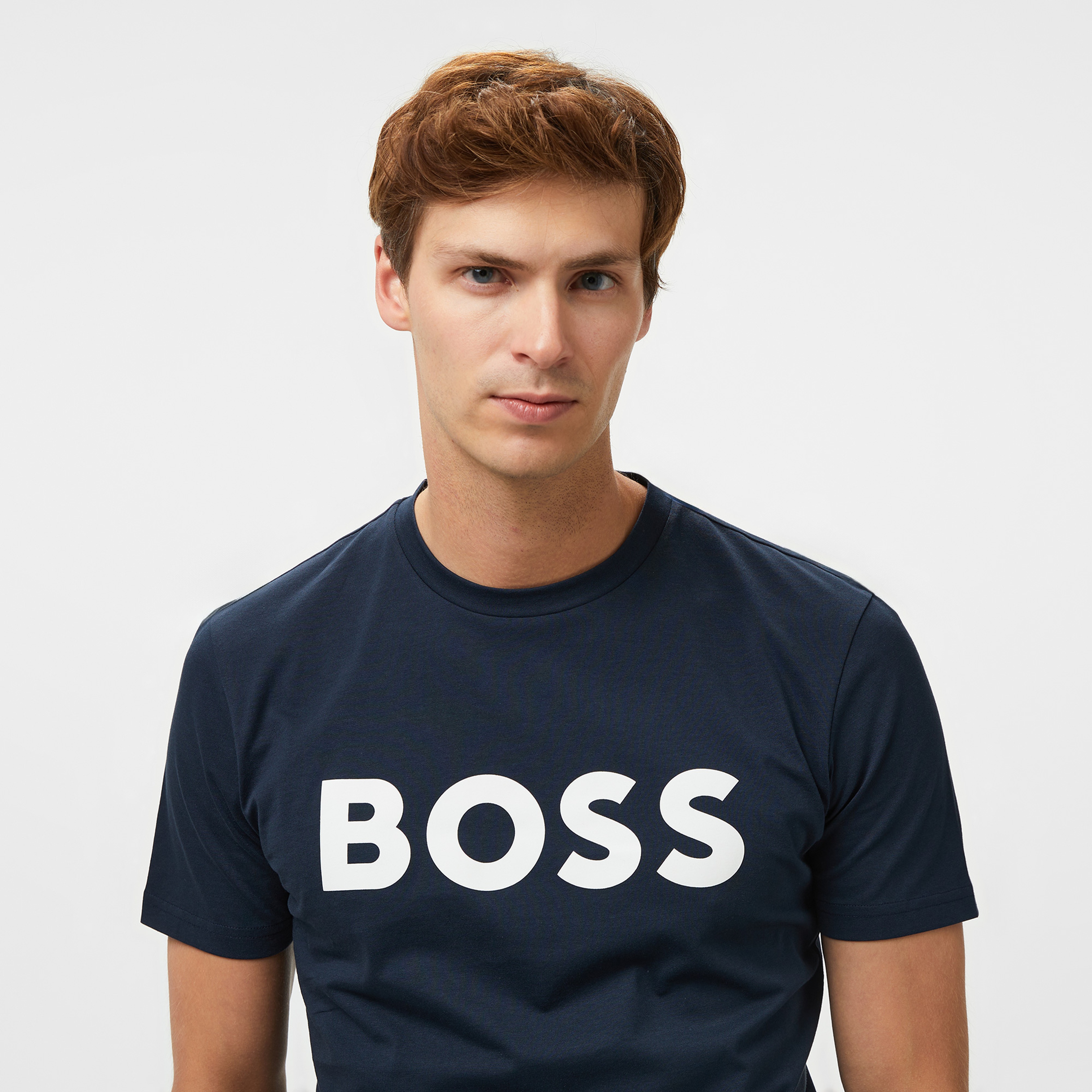 Boss Thinking Erkek Mavi T-Shirt