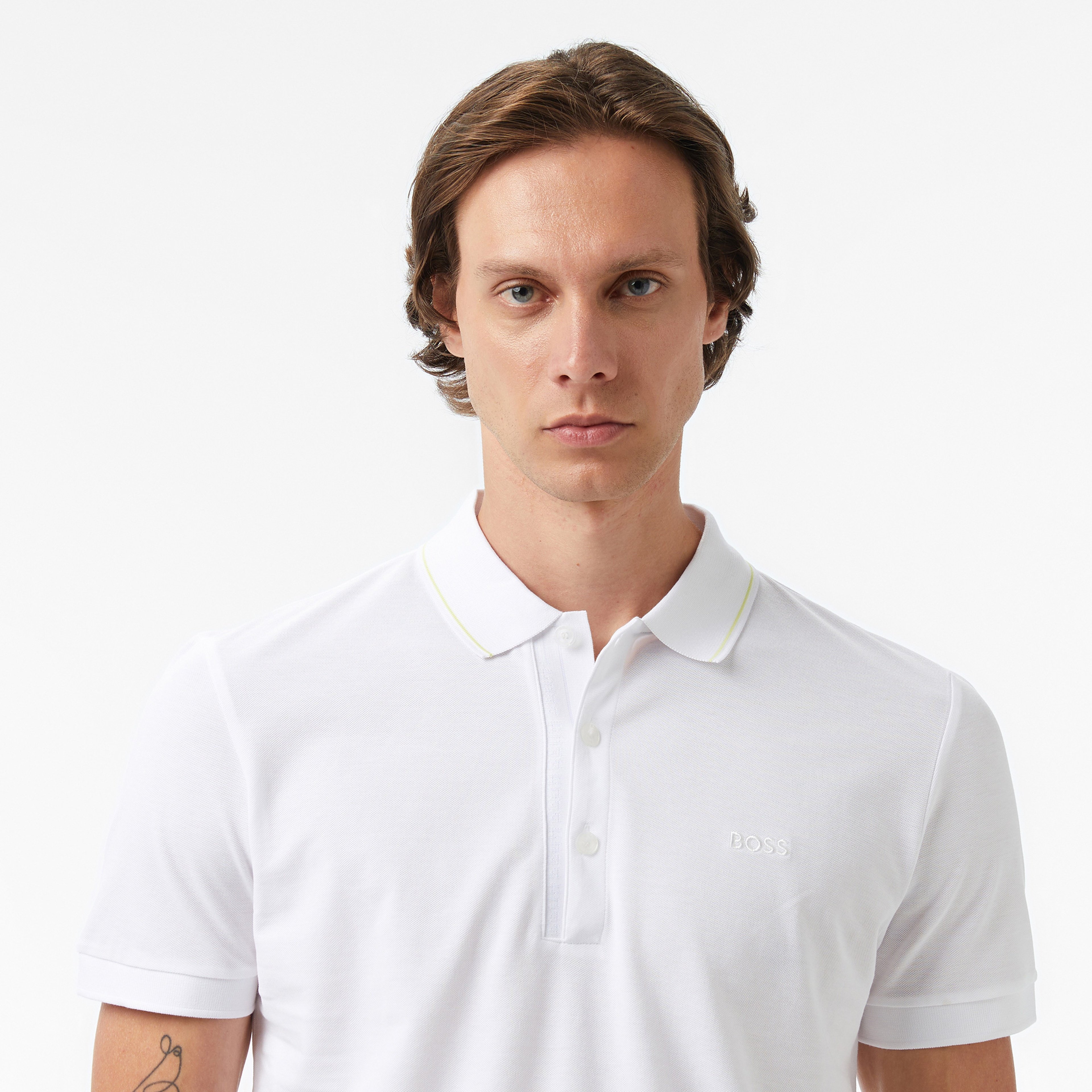 Boss Paule 4 Erkek Beyaz Polo