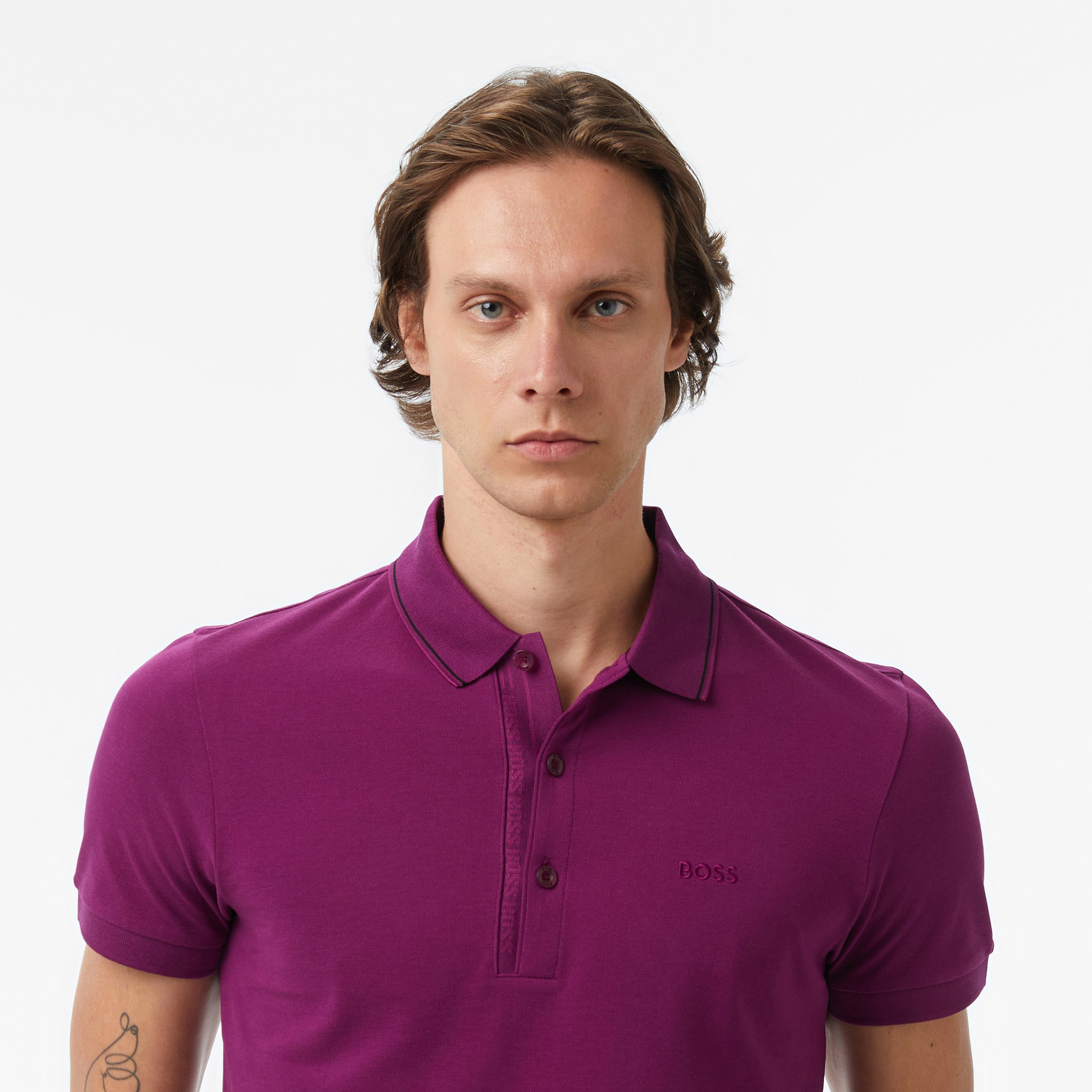 Boss Paule 4 Erkek Açık Pembe Polo