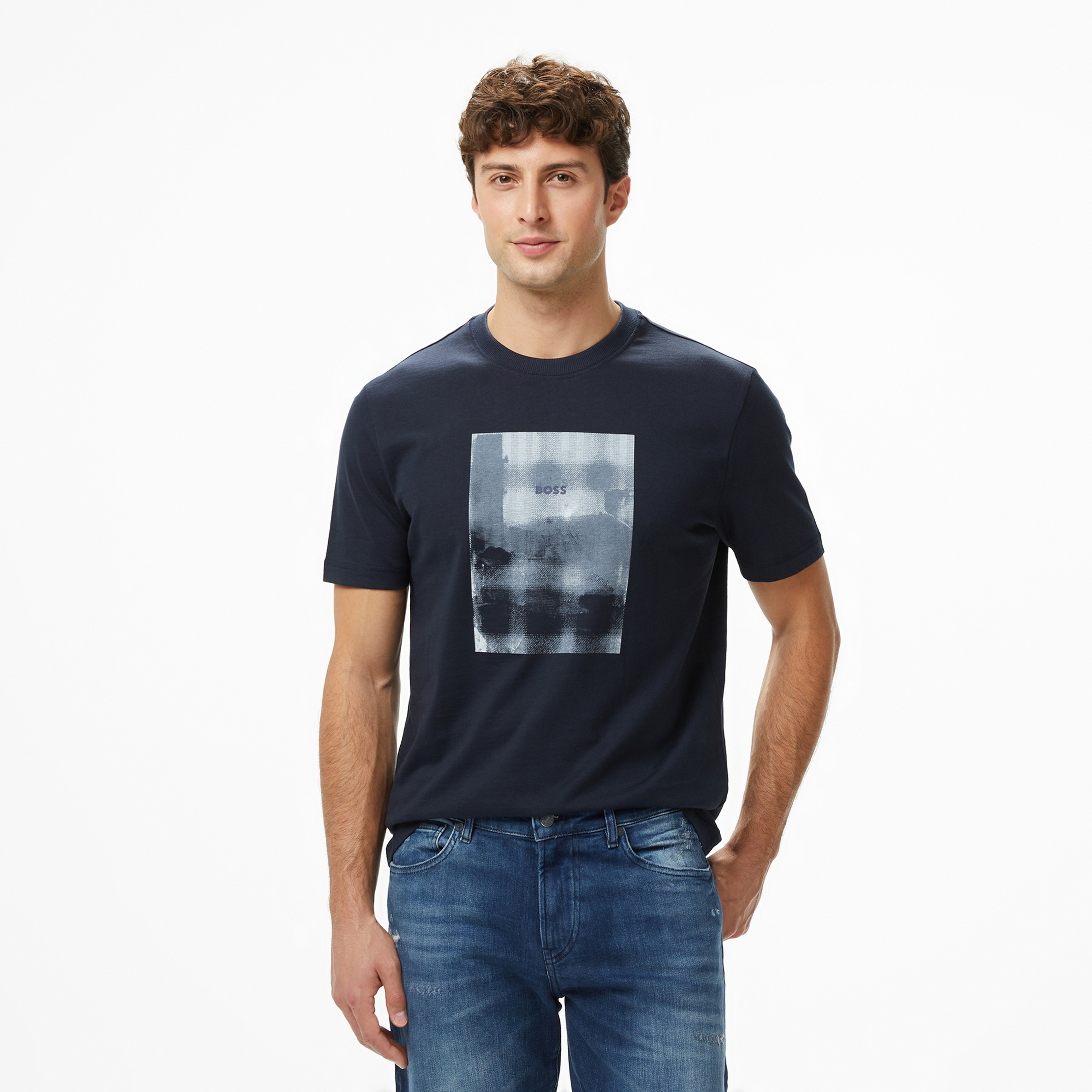 Boss Brokenice Erkek Lacivert T-Shirt