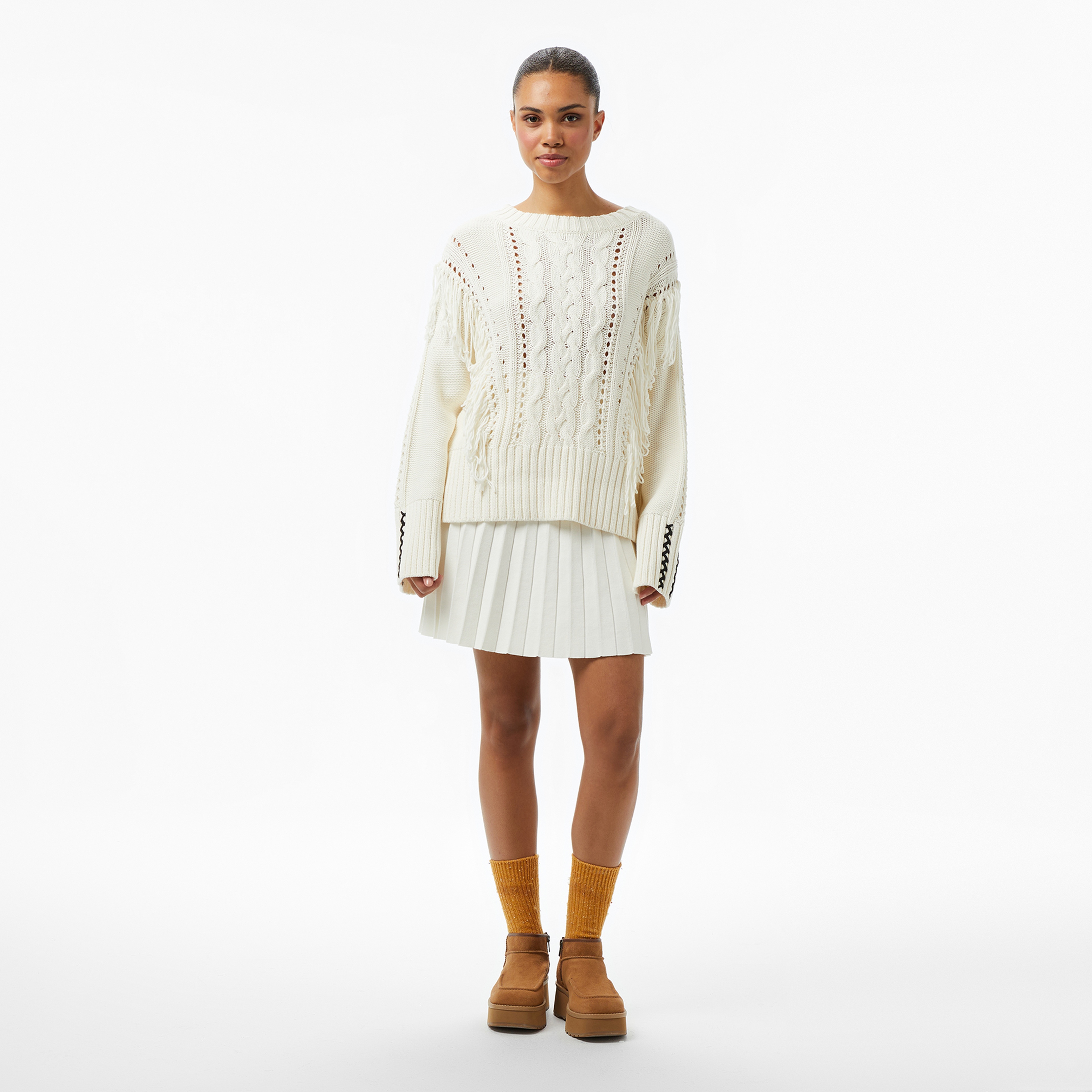 Boss Fitto Kadın Beyaz Triko