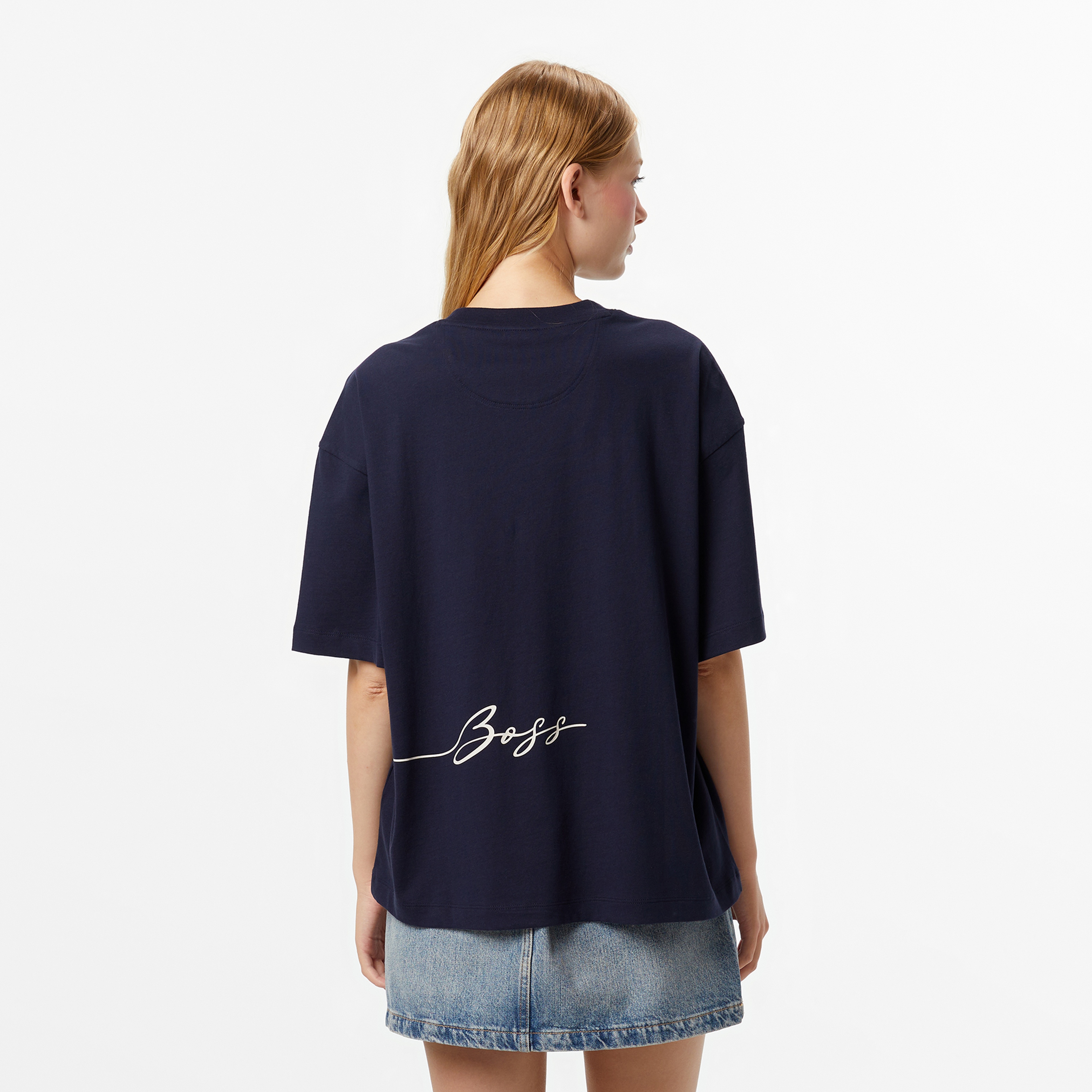 Boss Kadın Koyu Mavi T-Shirt