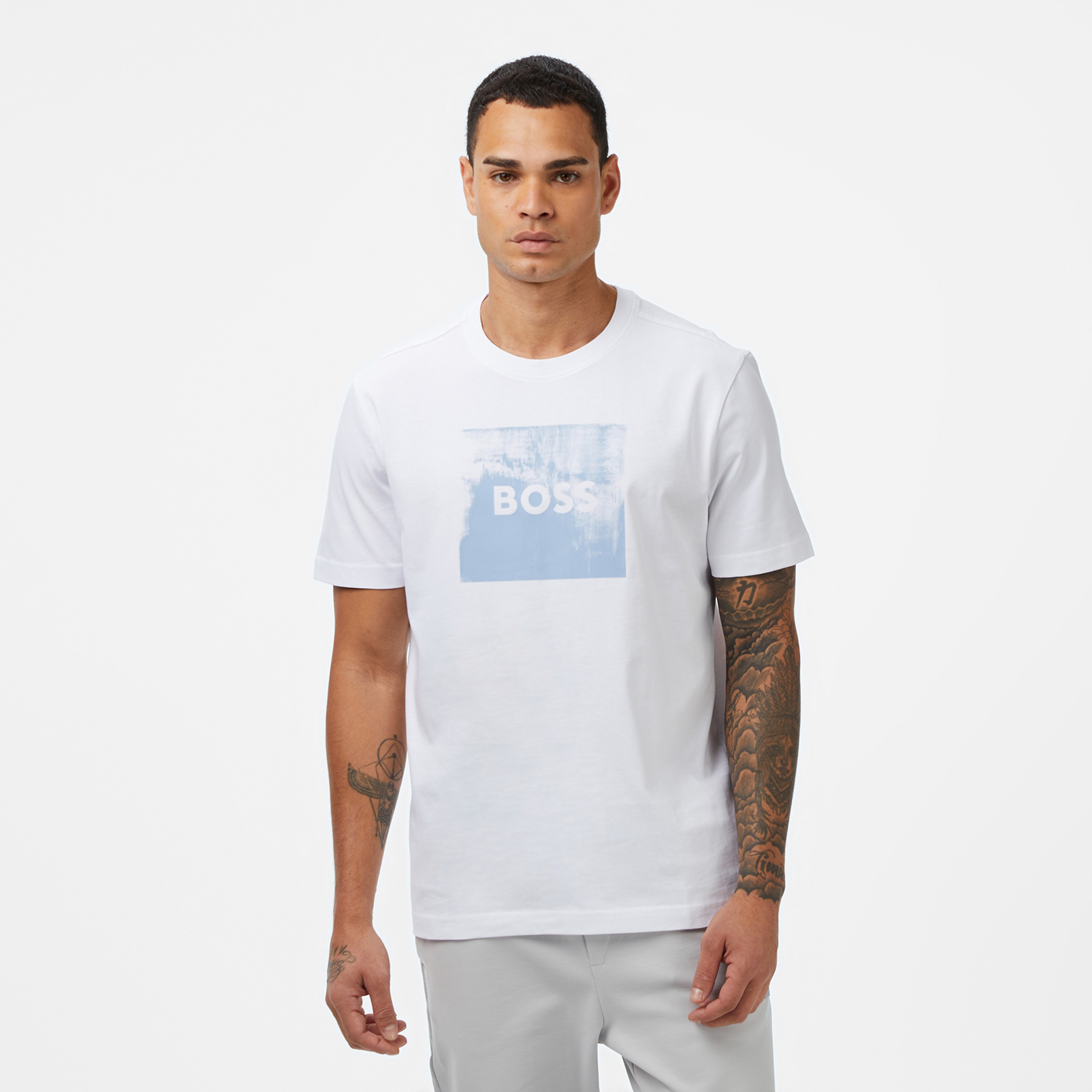 Boss Wheel Erkek Beyaz T-Shirt