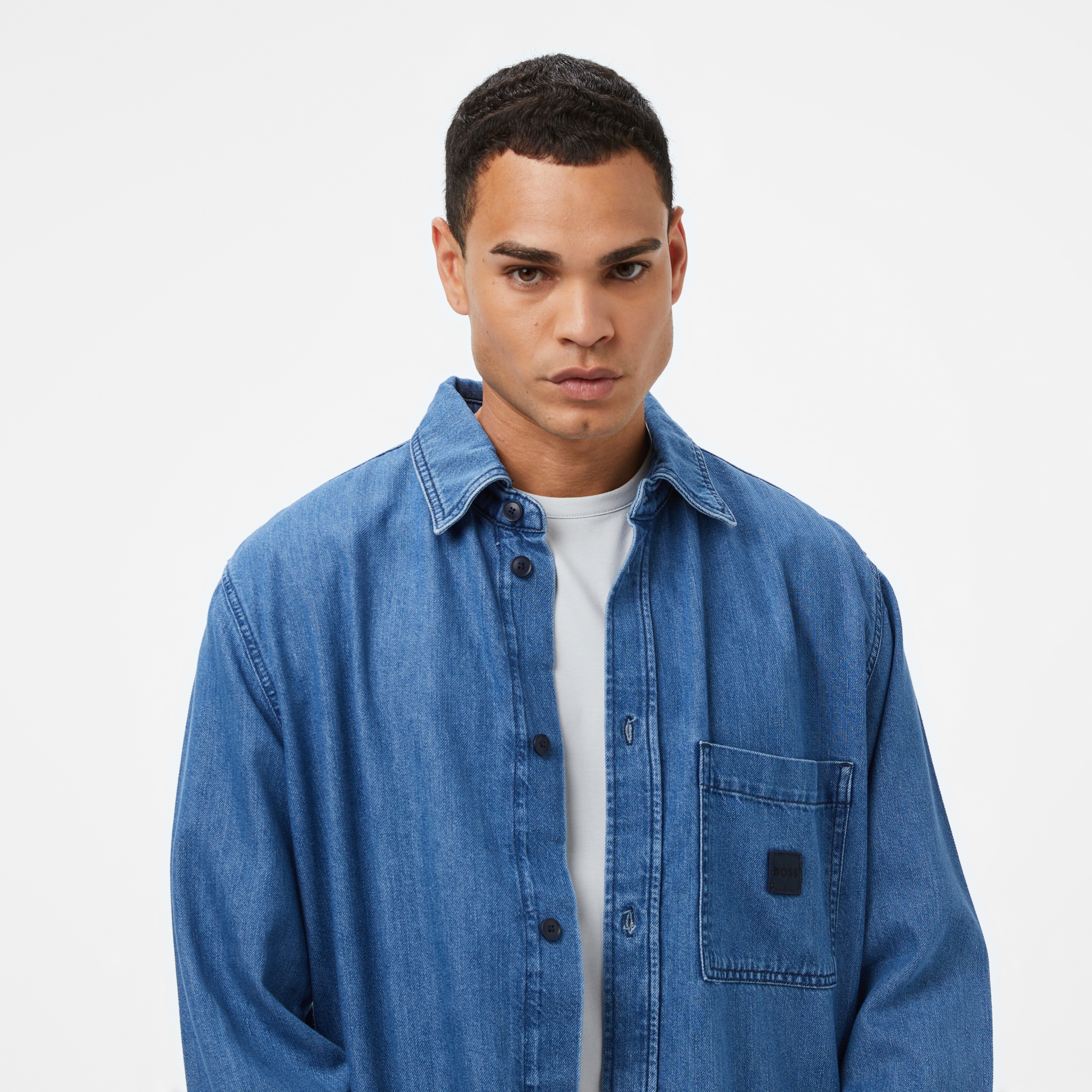 Boss Laredo Erkek Koyu Mavi Gömlek