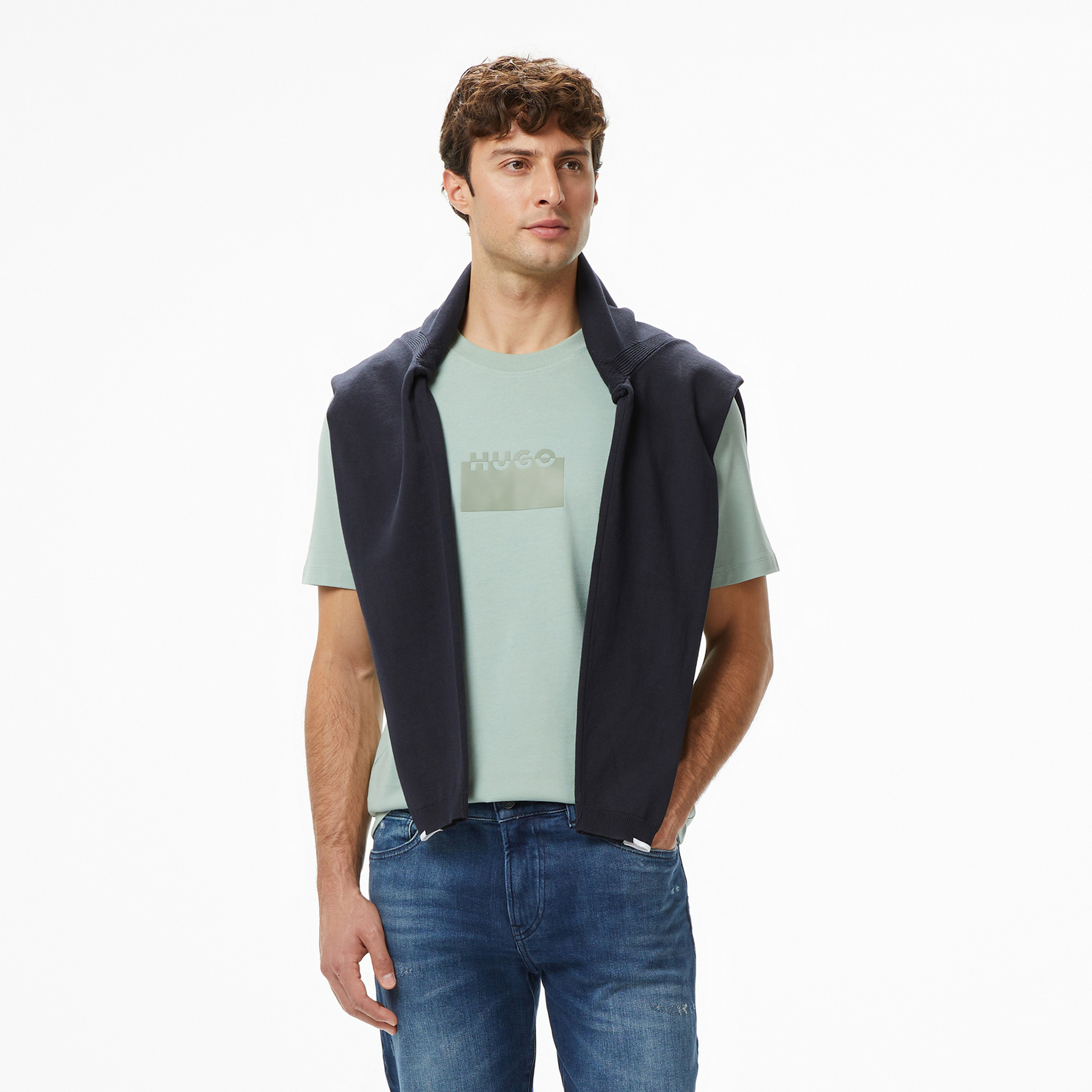 Hugo Delastio Erkek Yeşil T-Shirt